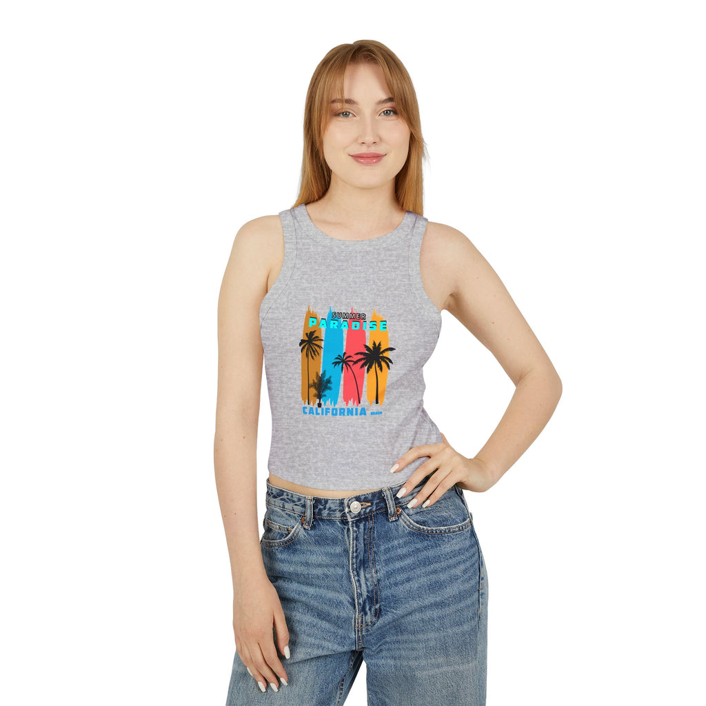 Paradise California Racer Tank Women's Summer Crop Tank