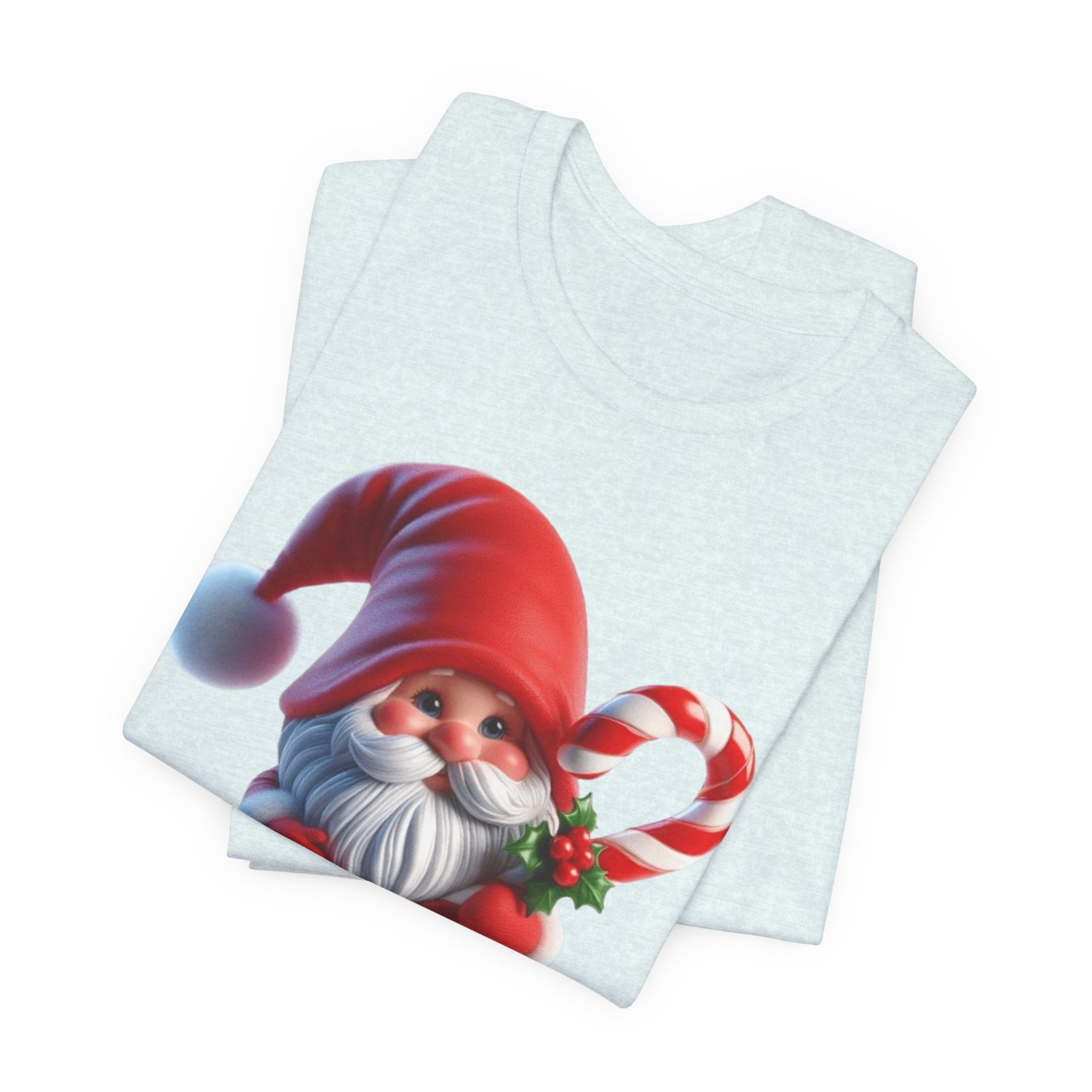 Candy Cane Gnome T-Shirt Christmas Santa Elf Tee