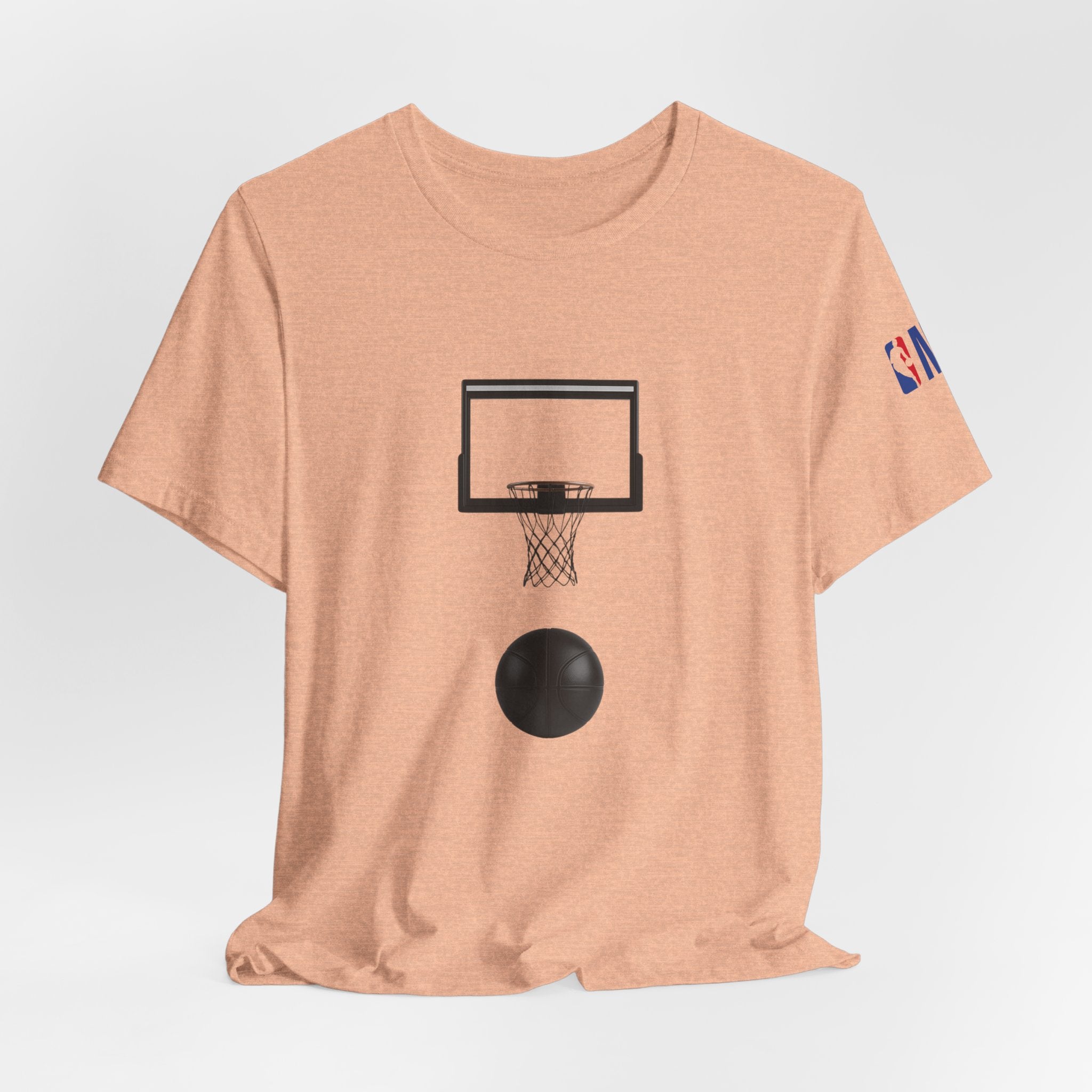 Basketball Silhouette Tee Hoop and Dunk Action