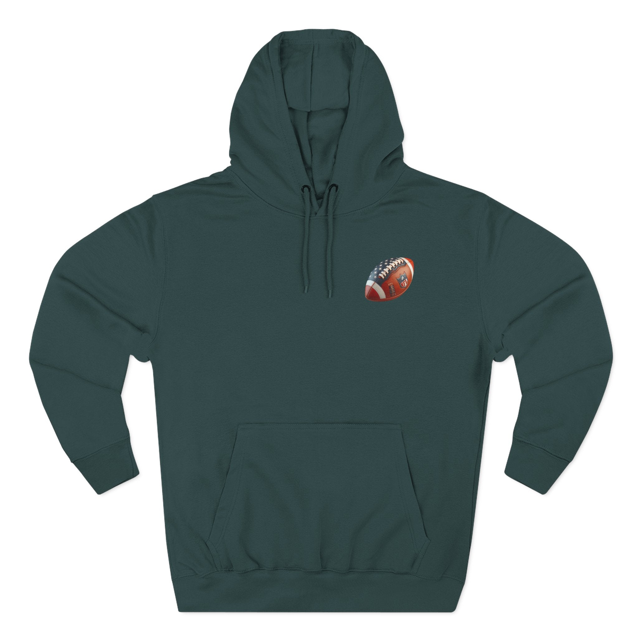 Skull Football Helmet Hoodie Men's Athletic Fleece Pullover