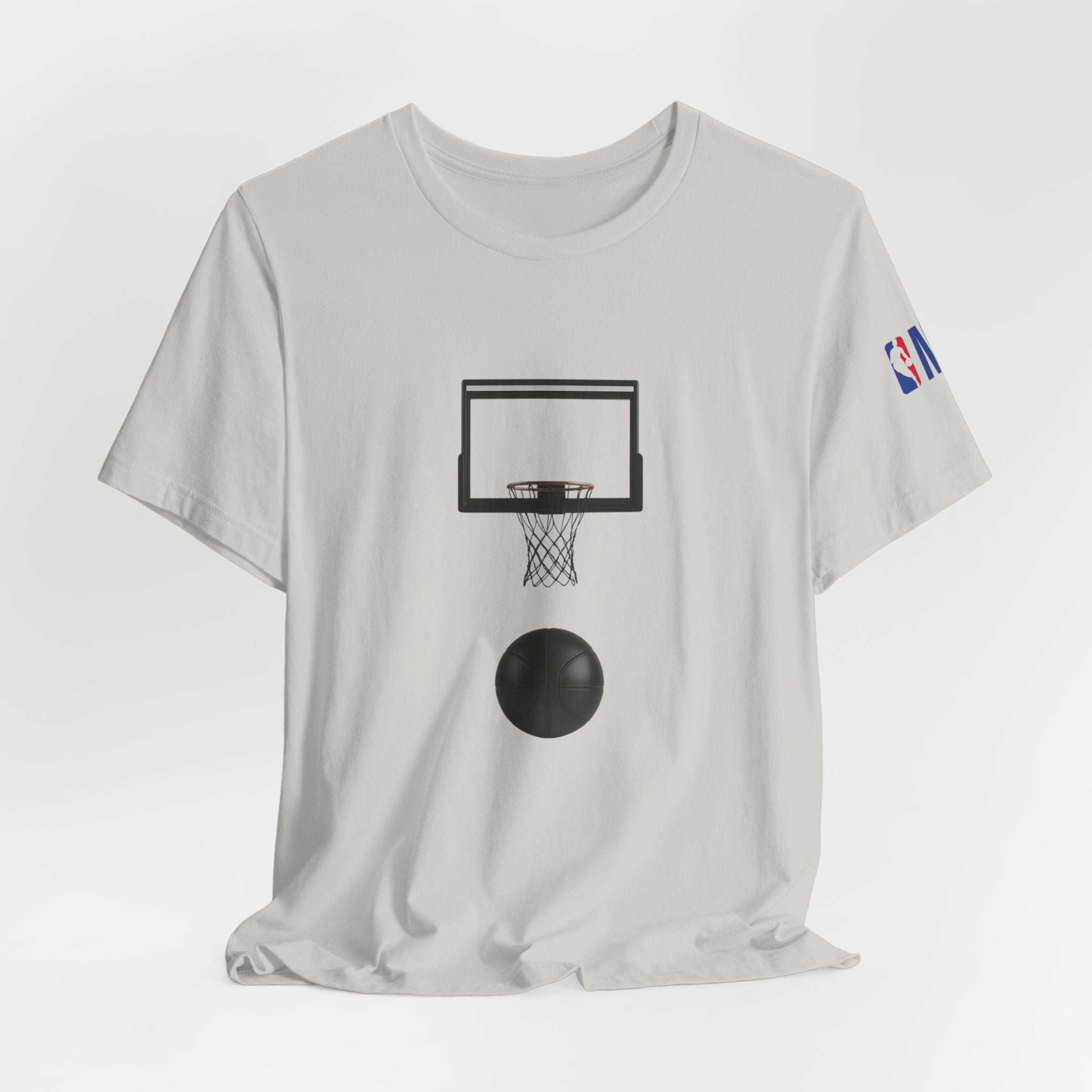 Basketball Silhouette Tee Hoop and Dunk Action