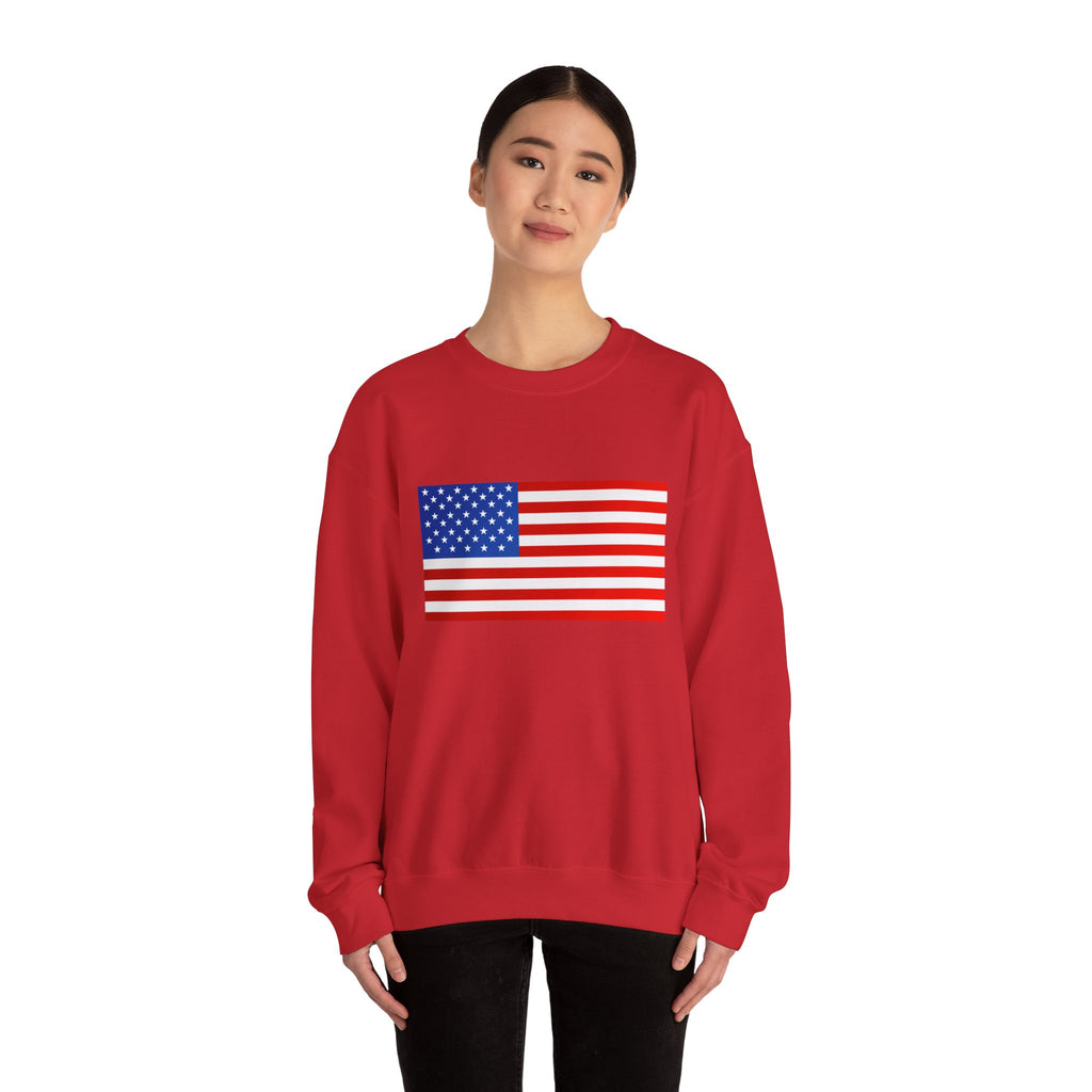 American Flag Sweatshirt | USA Stars Stripes Patriotic Crewneck