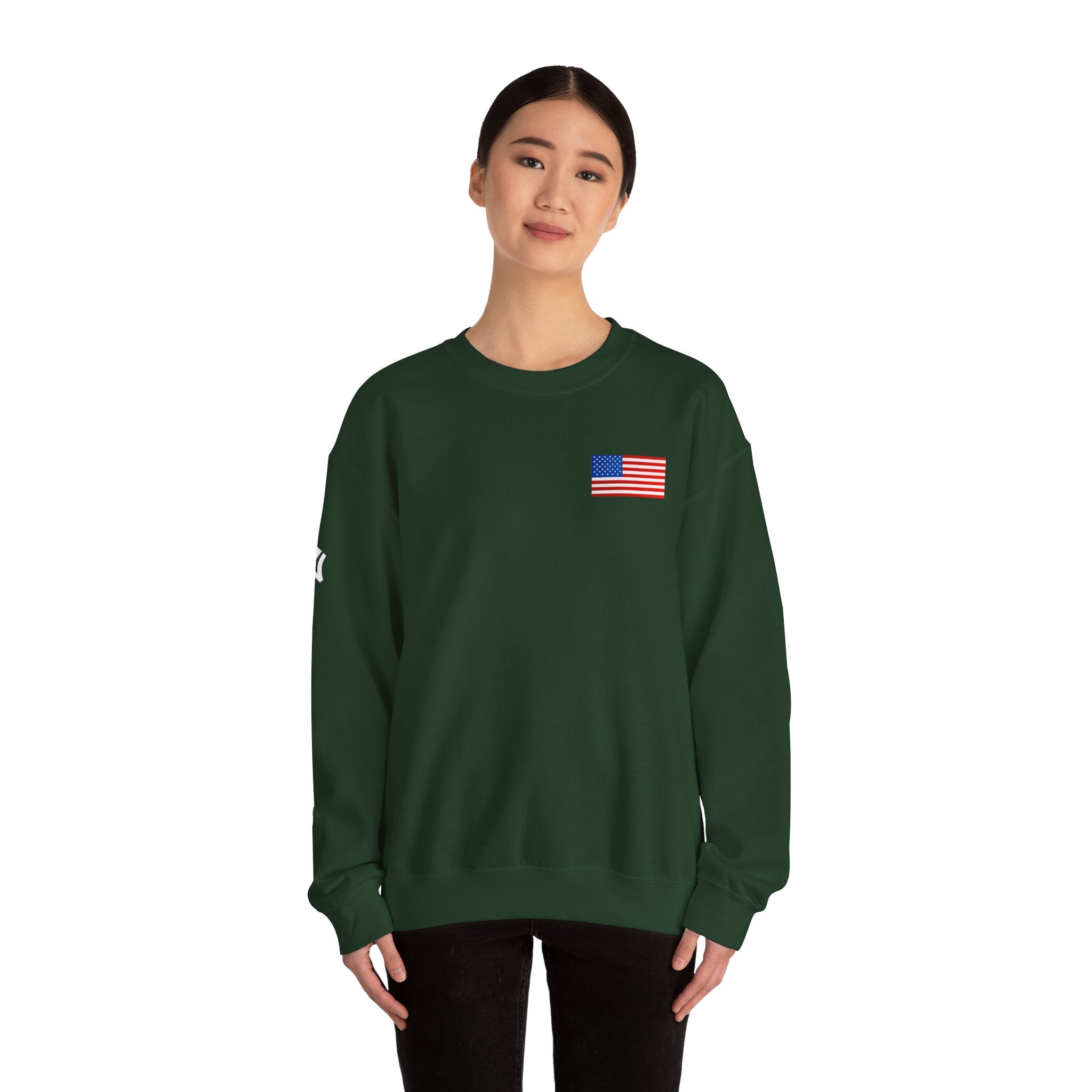 American Flag Sweatshirt | USA Stars Stripes Patriotic Crewneck
