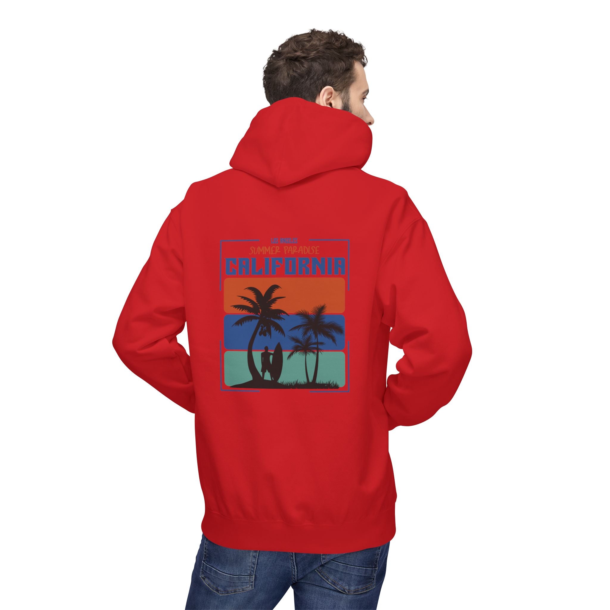 California Sunset Surf Hoodie  Summer Vacation Beach Pullover