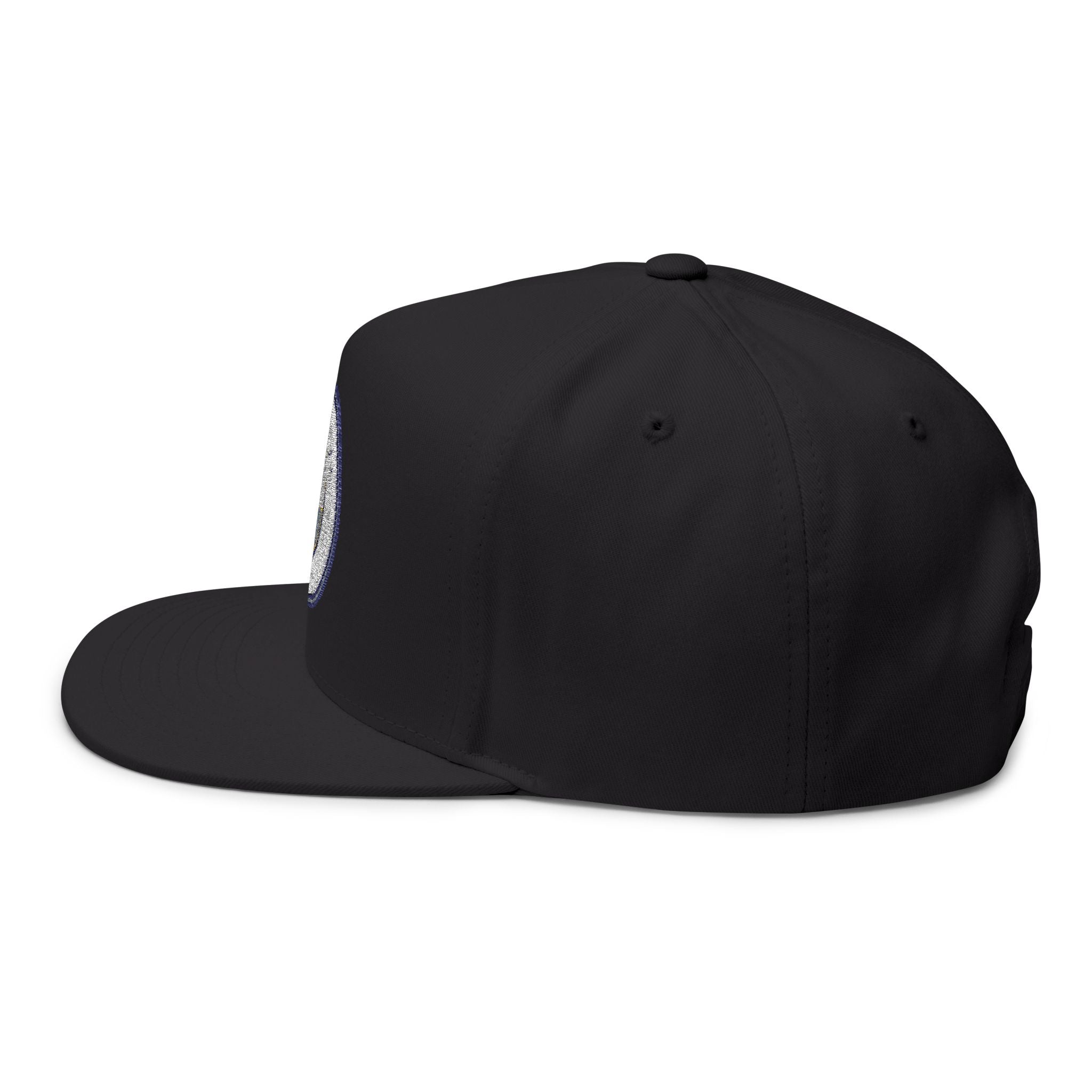 Embroidered Flat Bill Cap  Manchester City Crest