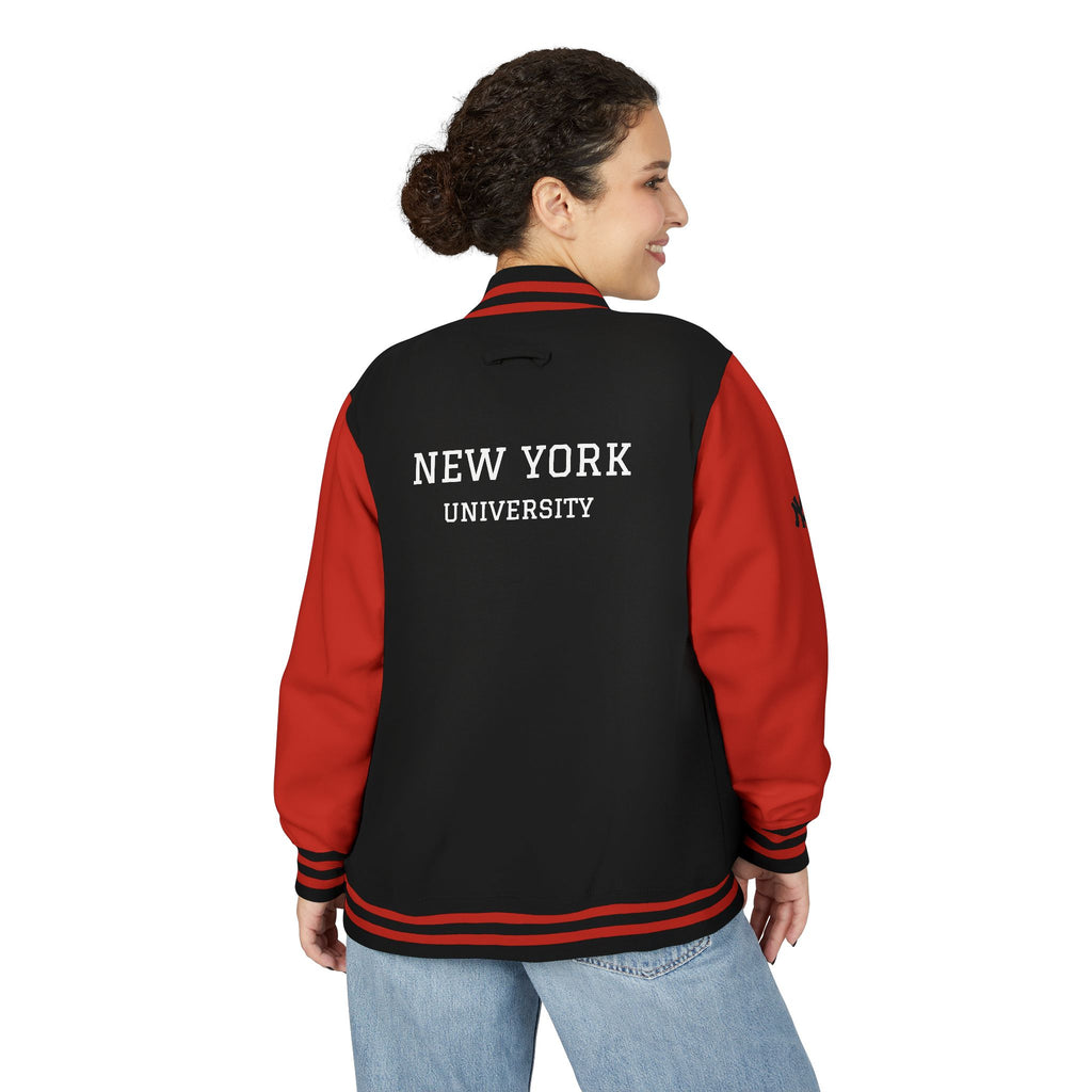 New York Letterman Jacket Varsity Style Red & White Baseball Jacket