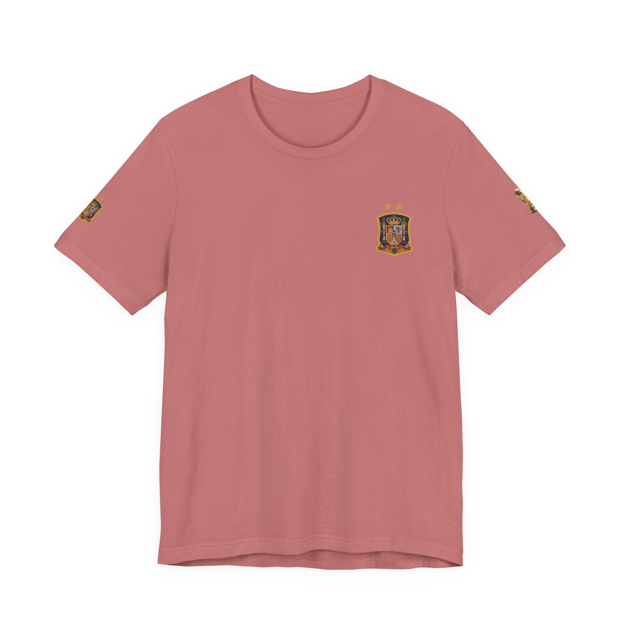 World Cup Trophy Soccer Tee  Spain Crest Short Sleeve