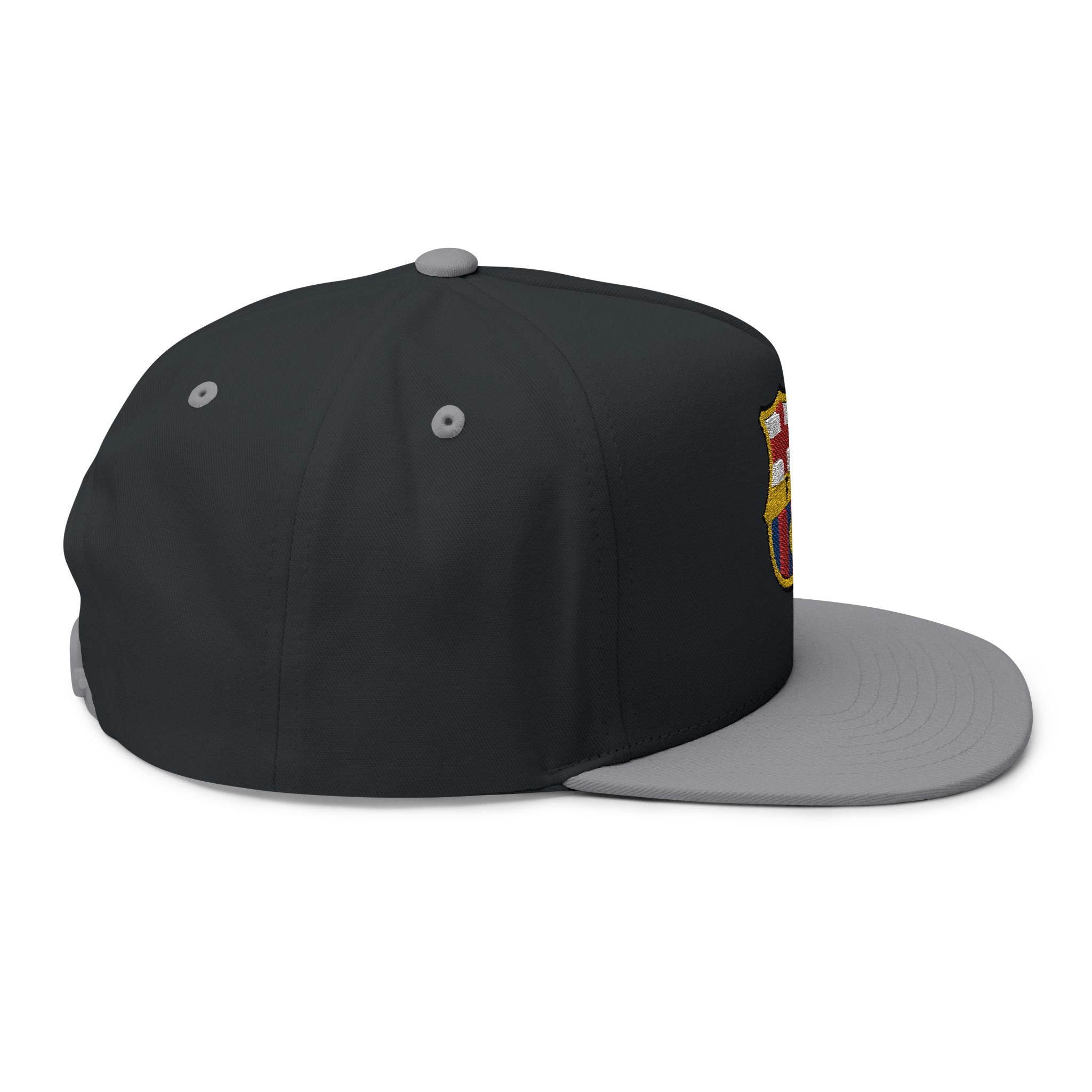 Barcelona Embroidered Flat Bill Cap