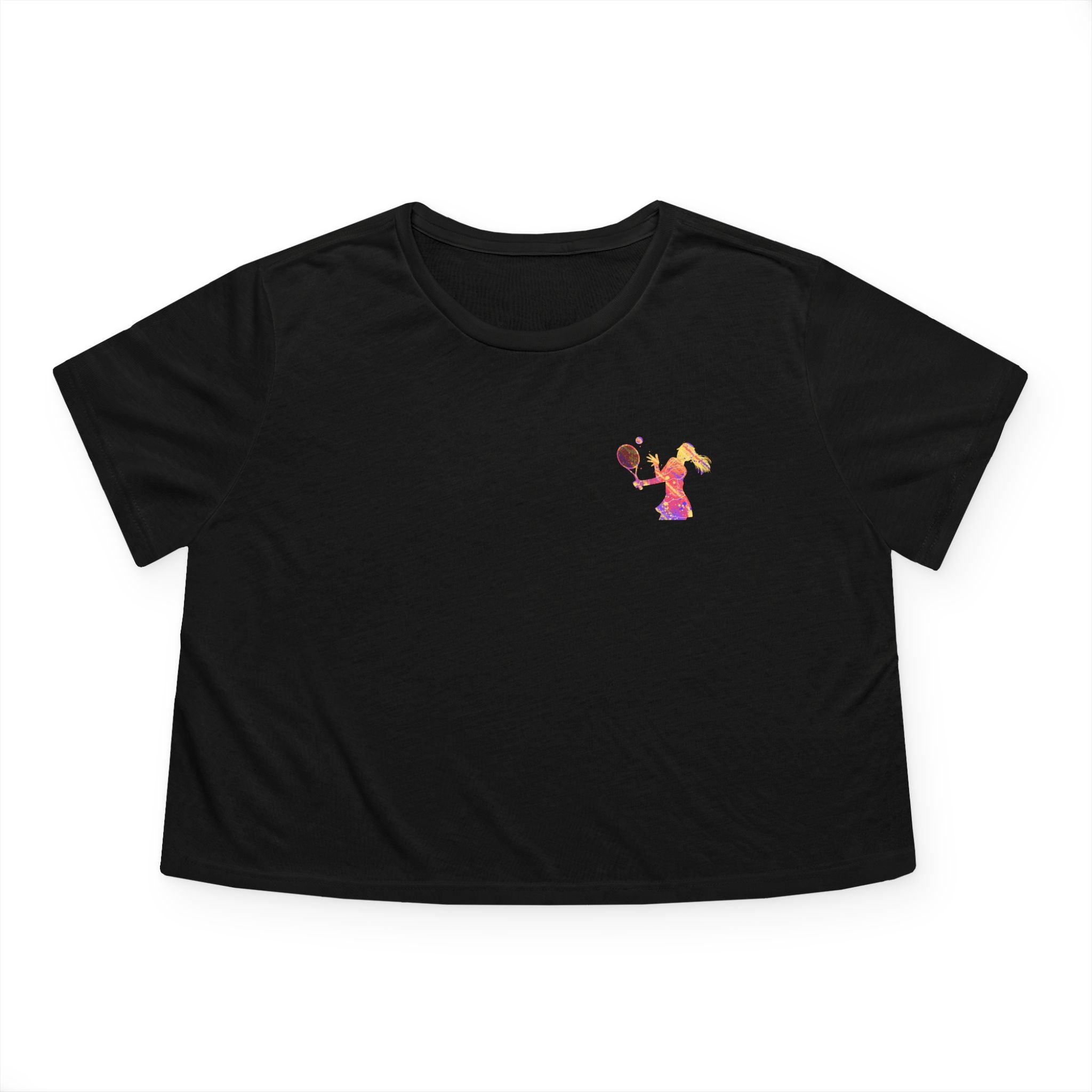 Cute Girl with Balloon Cropped Tee — Women's Flowy Casual Top