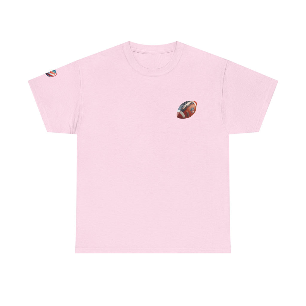 Skull Helmet Football Tee — Grunge Athletic Graphic T‑Shirt