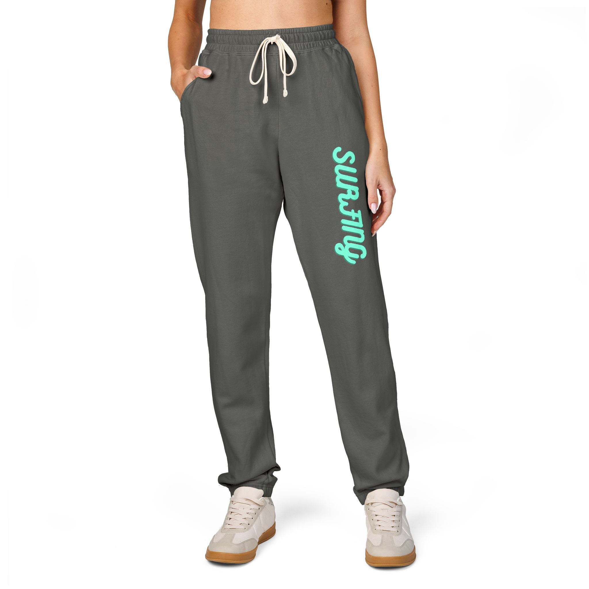 Surfing Fleece Sweatpants Casual Coastal Lounge Joggers