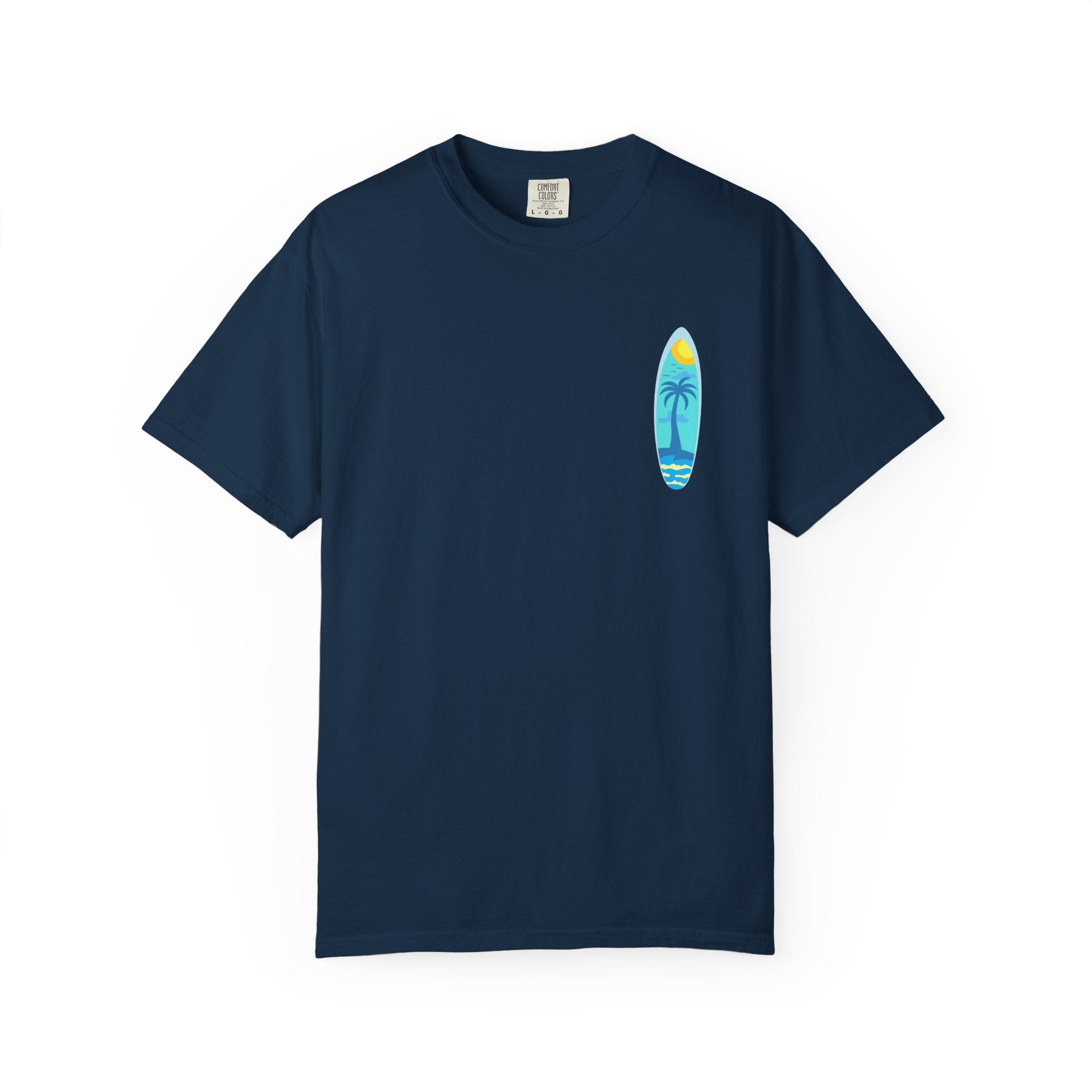 Surfing Graphic T-Shirt Tropical Surfboard Design