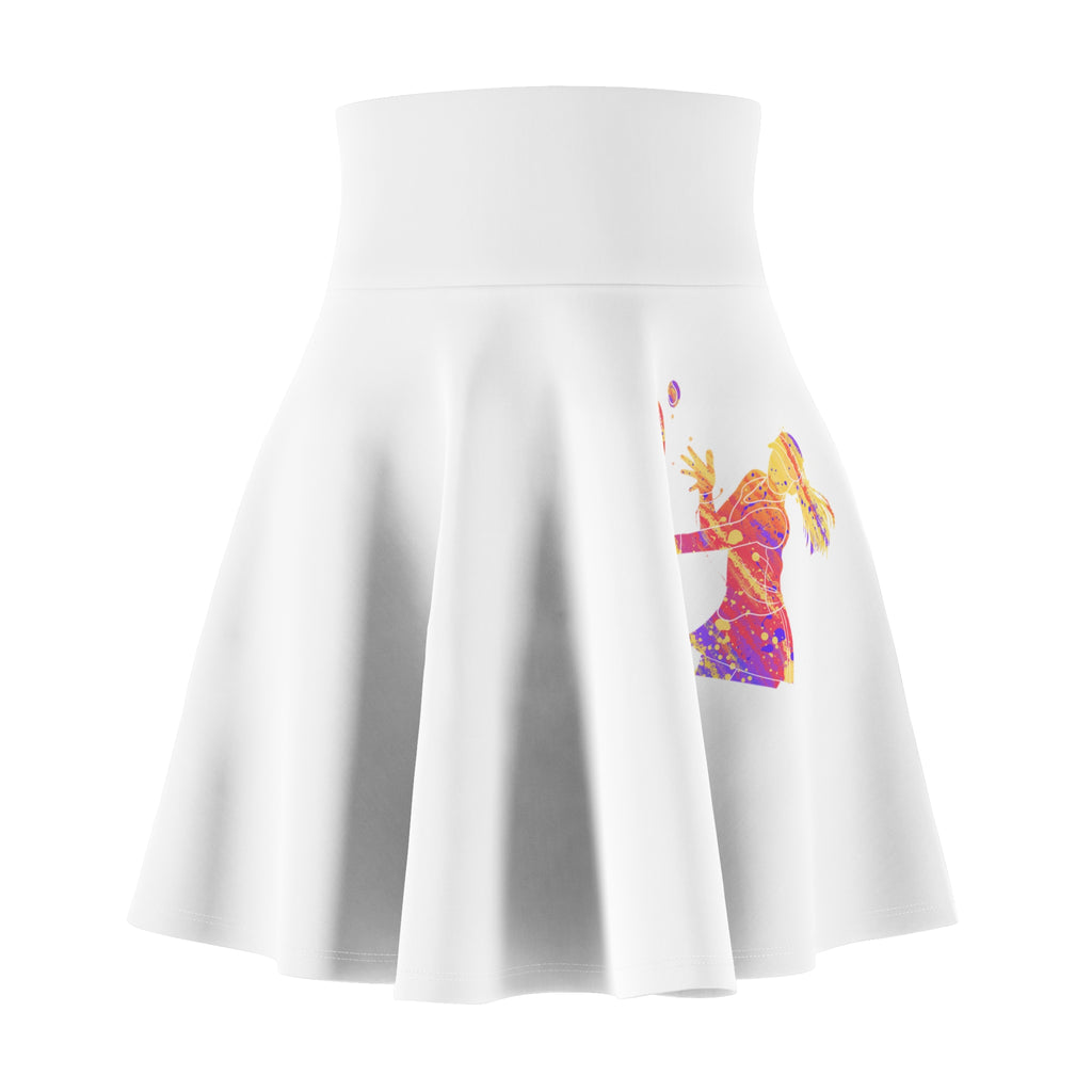 Women's Skater Skirt  Female Tennis Player Print