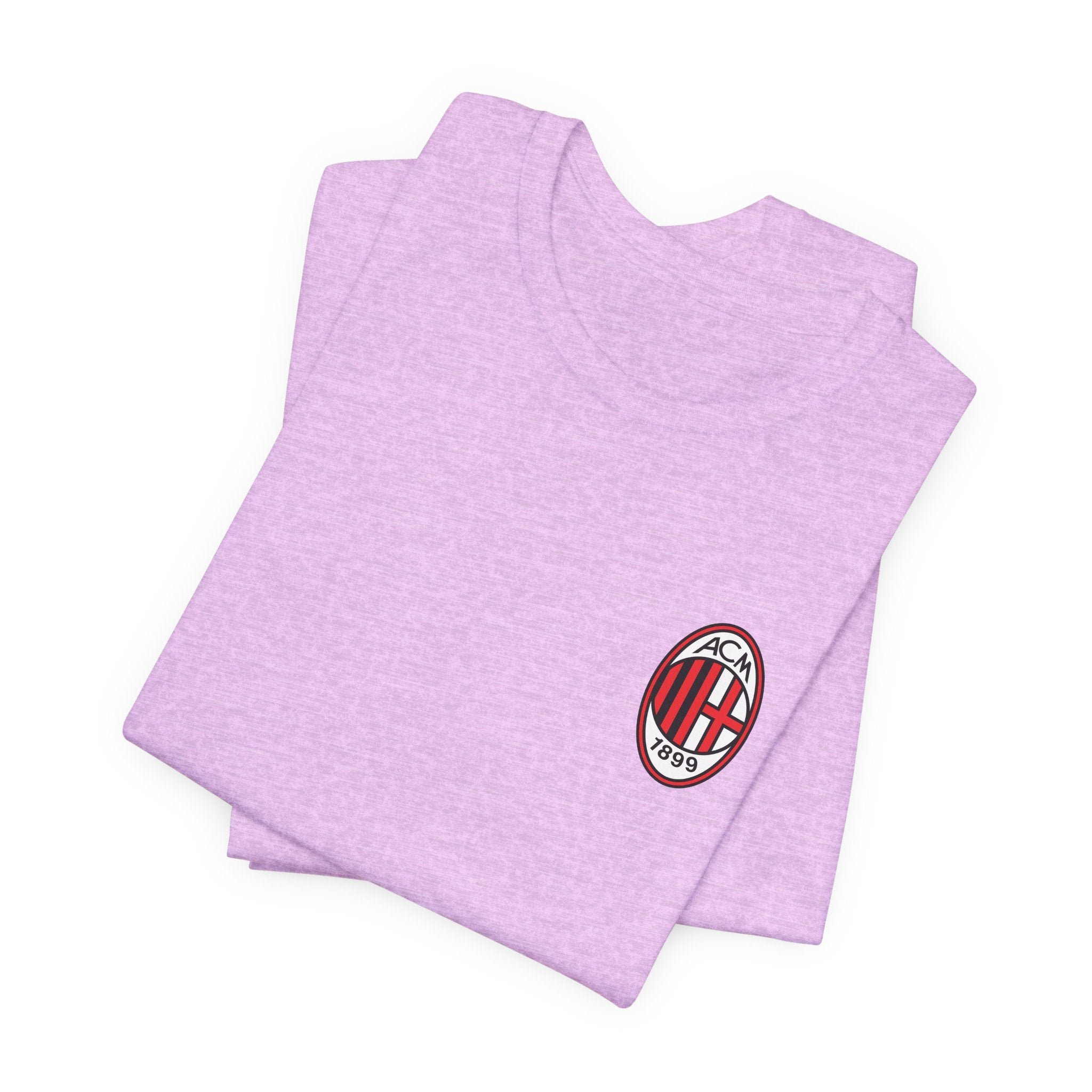 AC Milan Crest T-Shirt Minimal Soccer Tee with 'AC Milan' Back Print