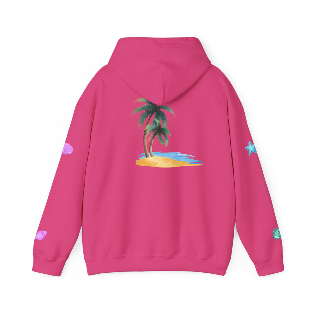 California Palm Tree Hoodie | Beach Island Graphic, Sleeve Icons