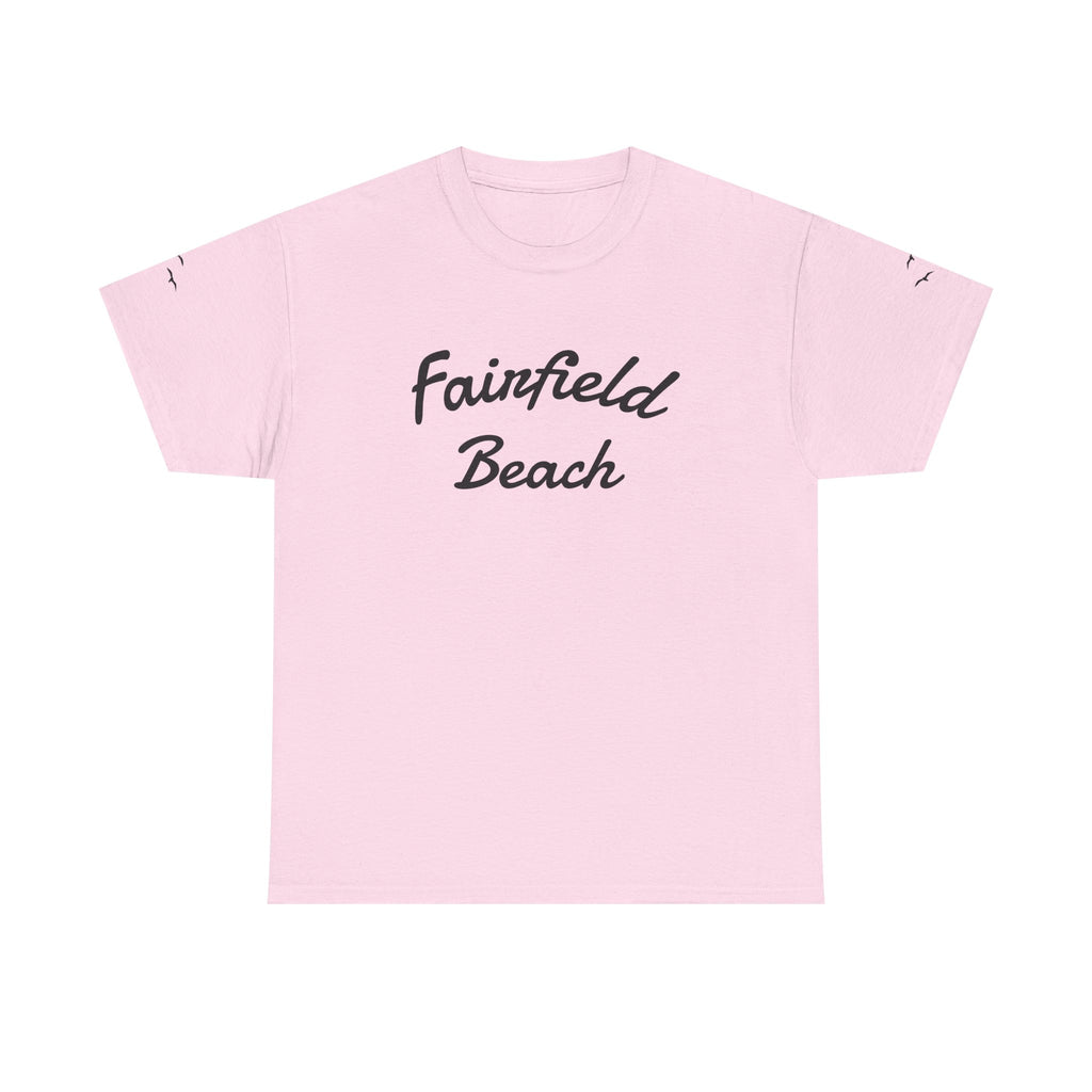 Fairfield Beach Unisex Heavy Cotton Tee, Comfortable Casual T-Shirt, Summer Vibe Shirt, Gifts for Beach Lovers, Relaxed Fit Tee