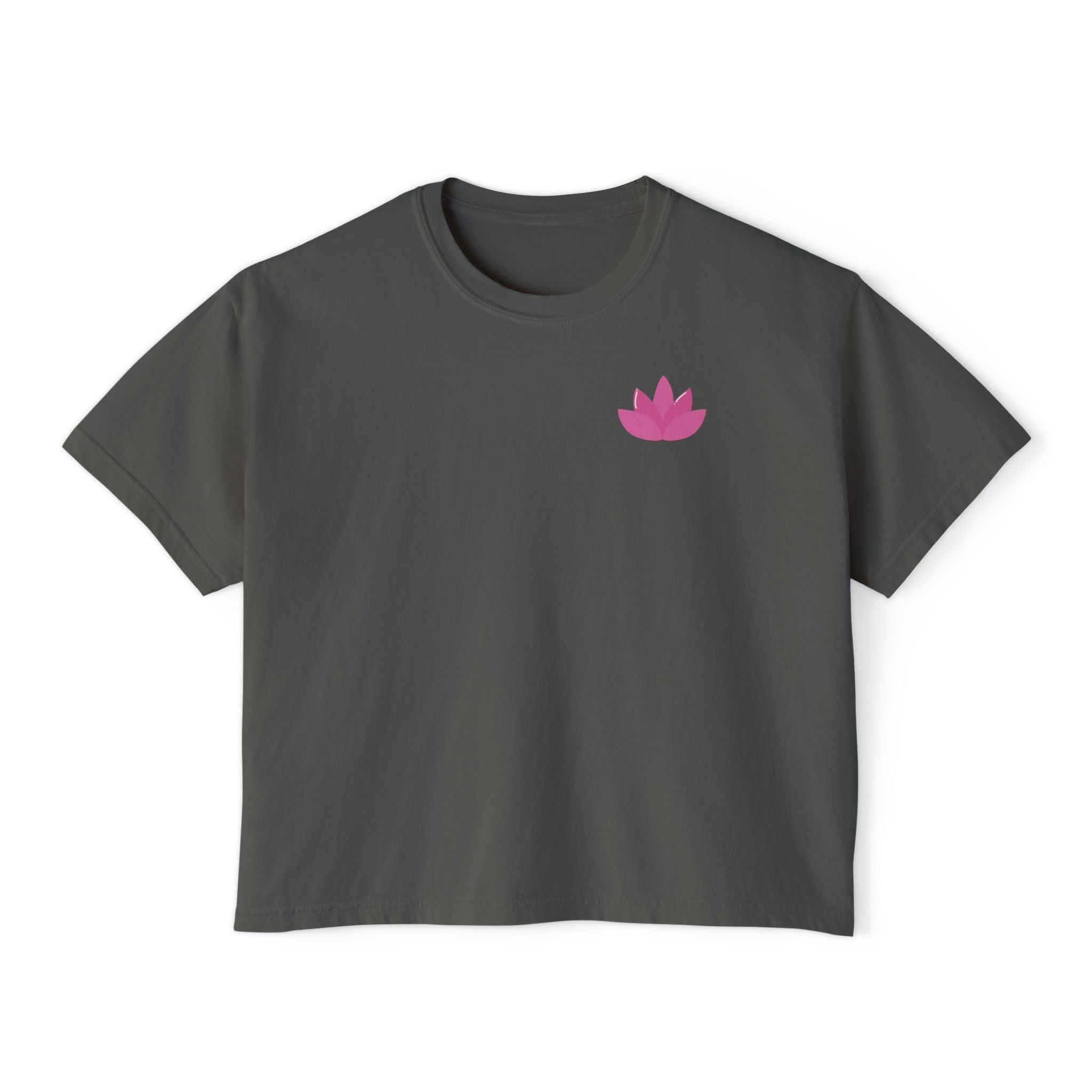 Yoga Time Women's Boxy Tee  Cute Lotus & Yoga Poses Graphic Shirt