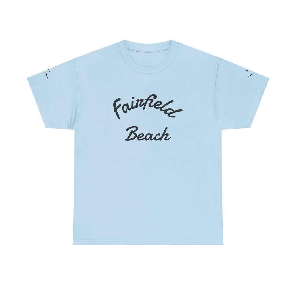Fairfield Beach Unisex Heavy Cotton Tee, Comfortable Casual T-Shirt, Summer Vibe Shirt, Gifts for Beach Lovers, Relaxed Fit Tee