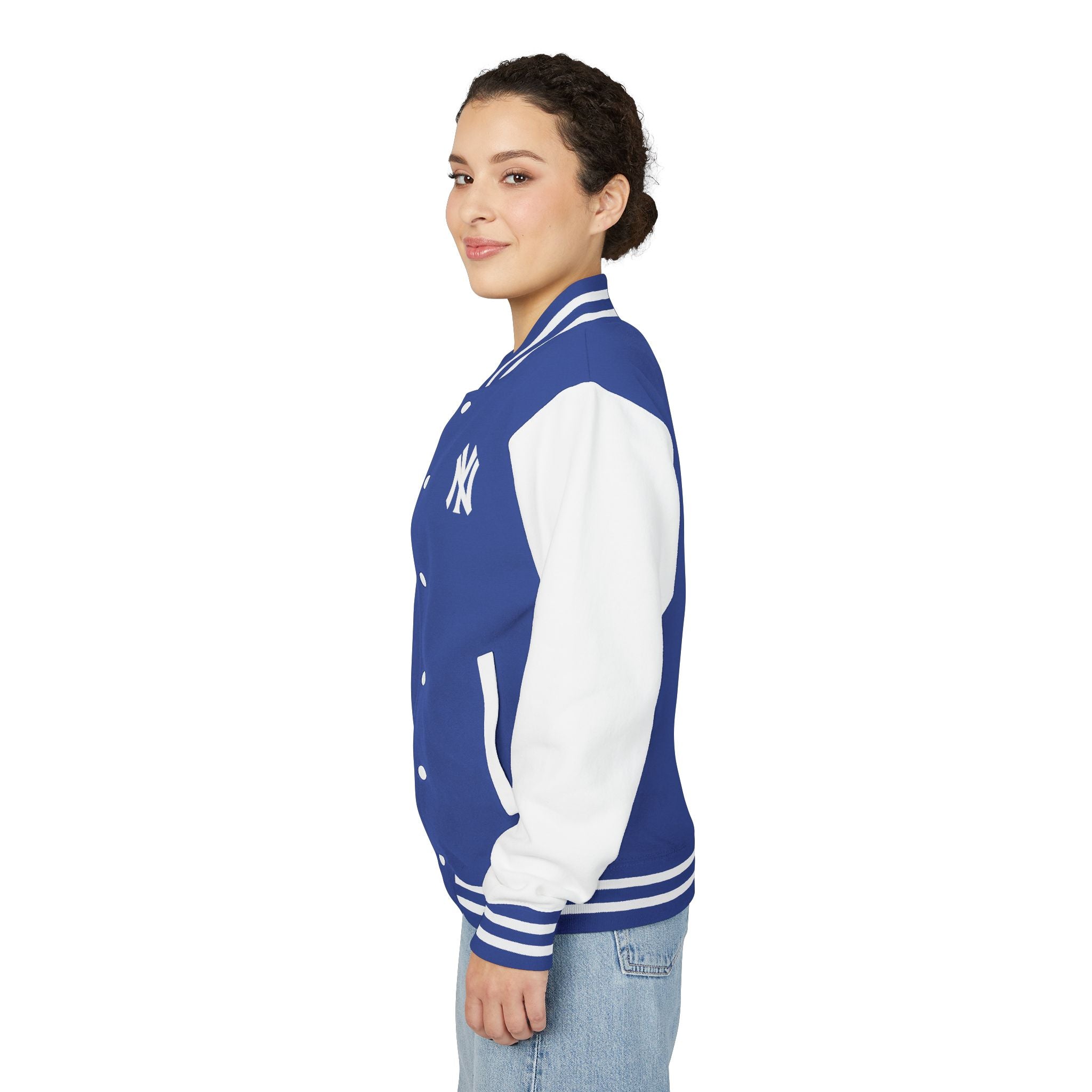 New York Letterman Jacket Varsity Style Red & White Baseball Jacket