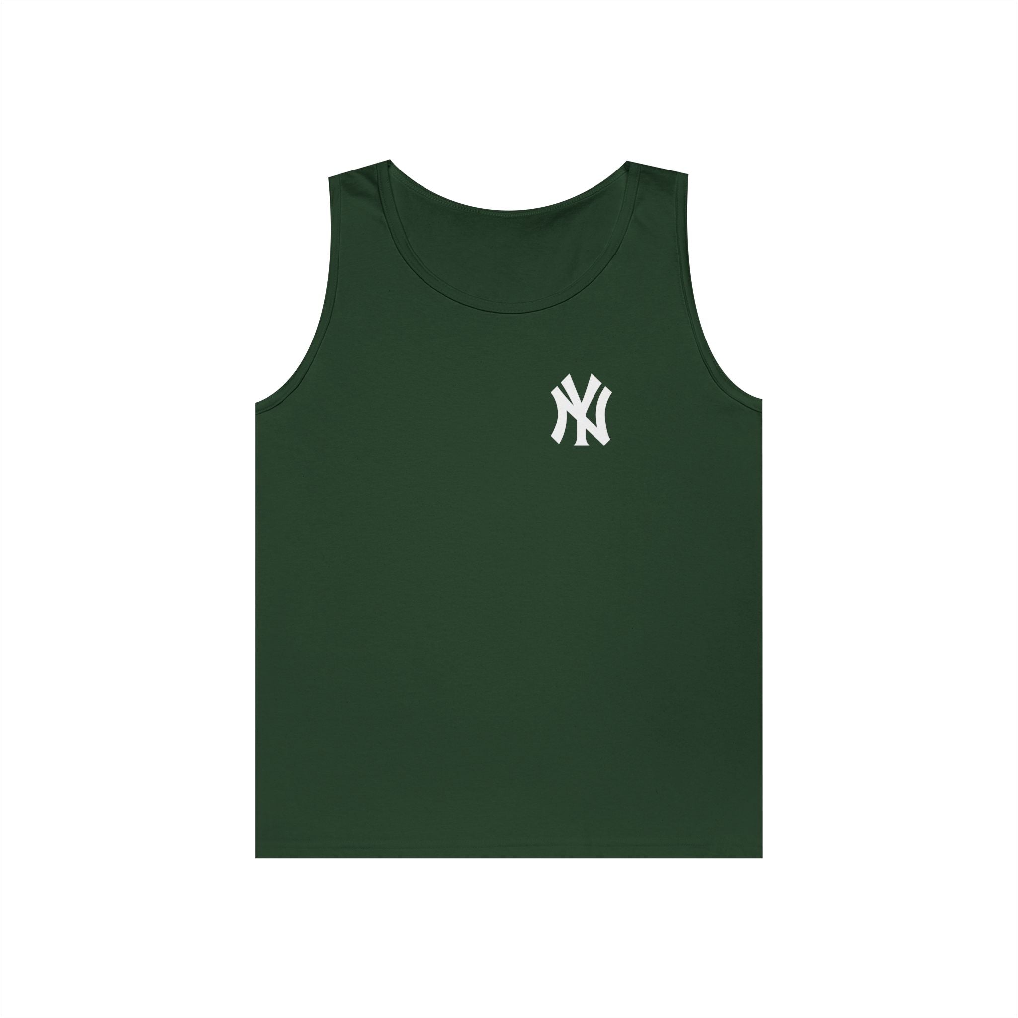 NYC Brooklyn Tank Top  Minimal Yankees Logo Front, Red NYC Back Streetwear