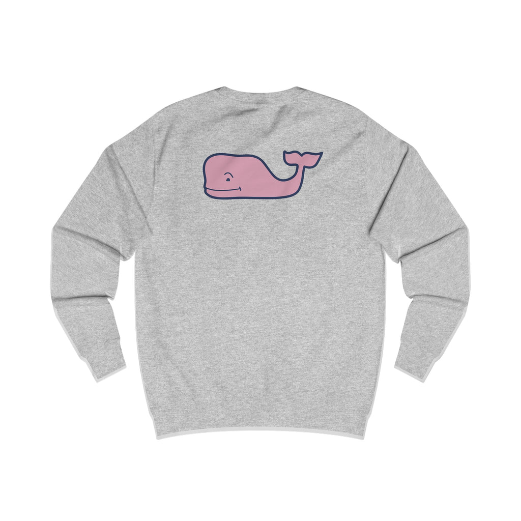 Pink Whale Vineyard Vines sweatshirt | Minimal Logo Crewneck