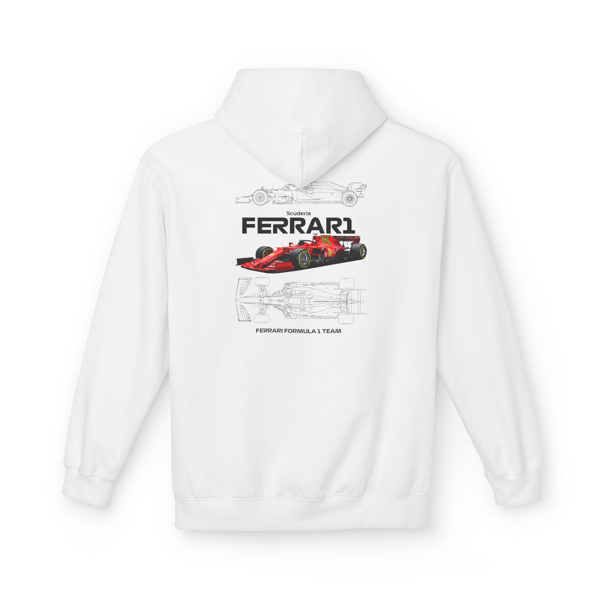 Vintage Ferrari F1 Racing Car Hoodie | Prancing Horse Crest