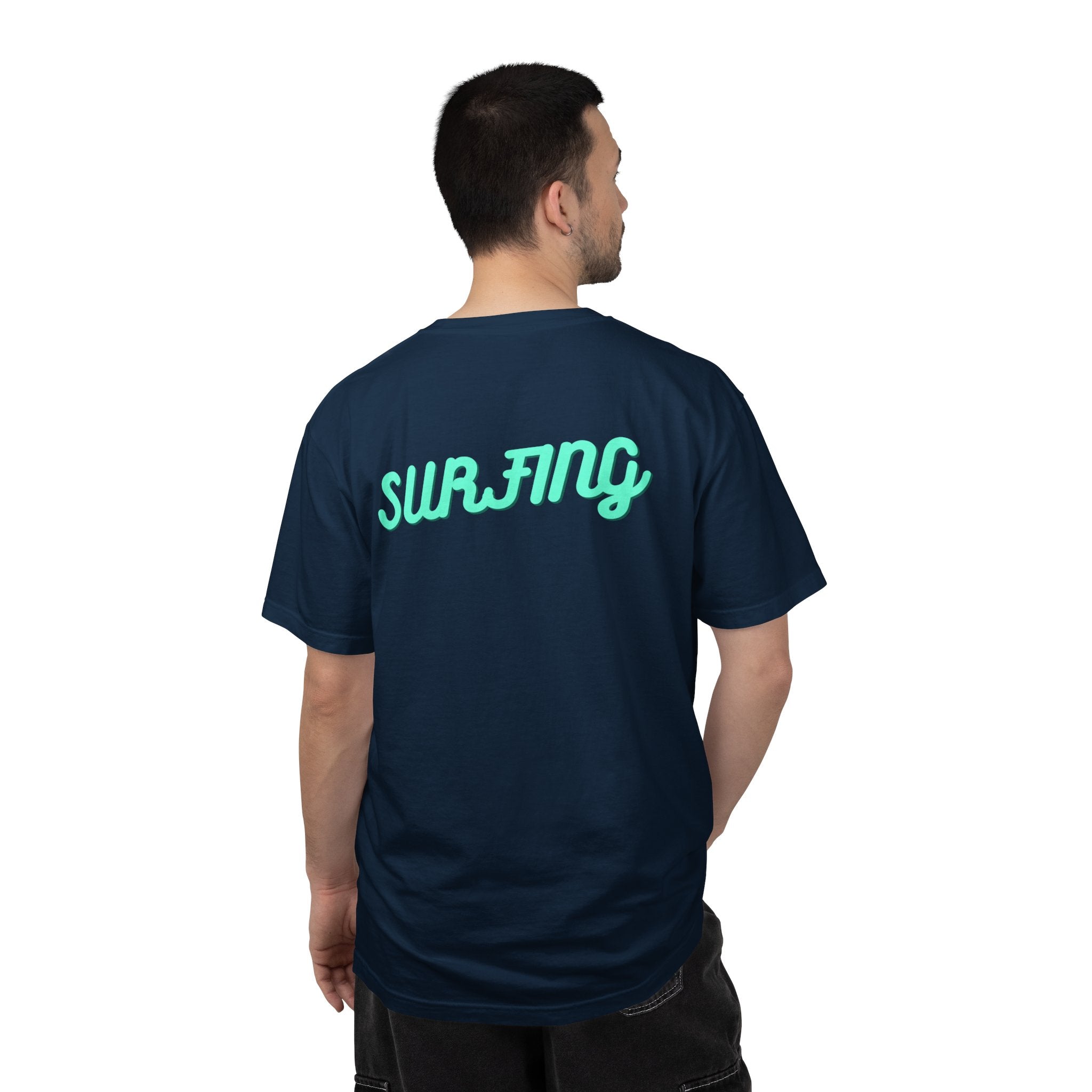 California Beach Surf T-Shirt  Retro Palm Trees & ‘SURFING’ Graphic