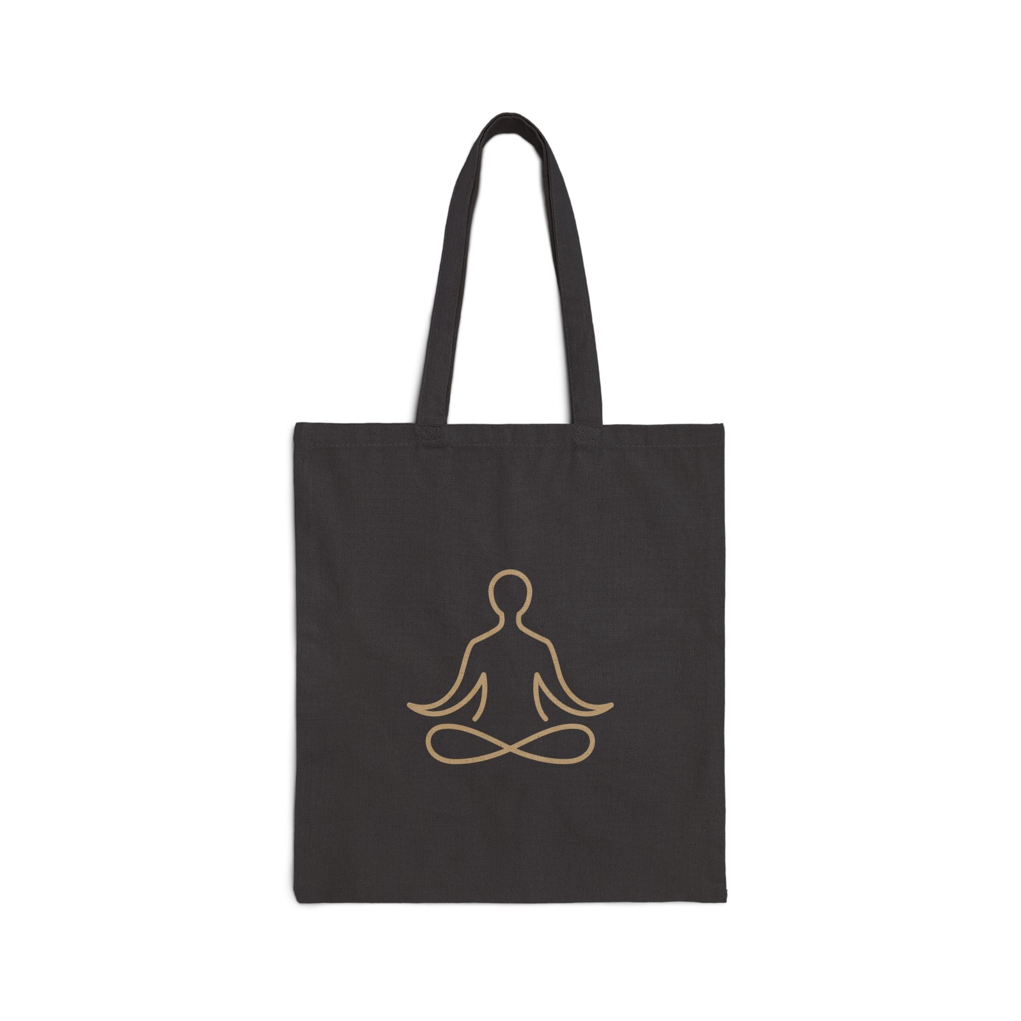 Yoga Lotus Tote Bag  Cotton Canvas Meditation Tote