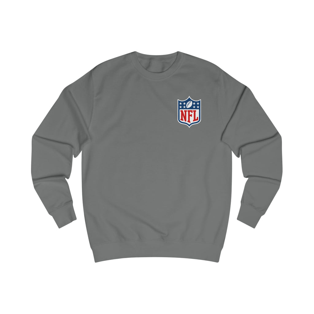 NFL Shield Logo Sweatshirt Small Chest Football Logo, White Crewneck