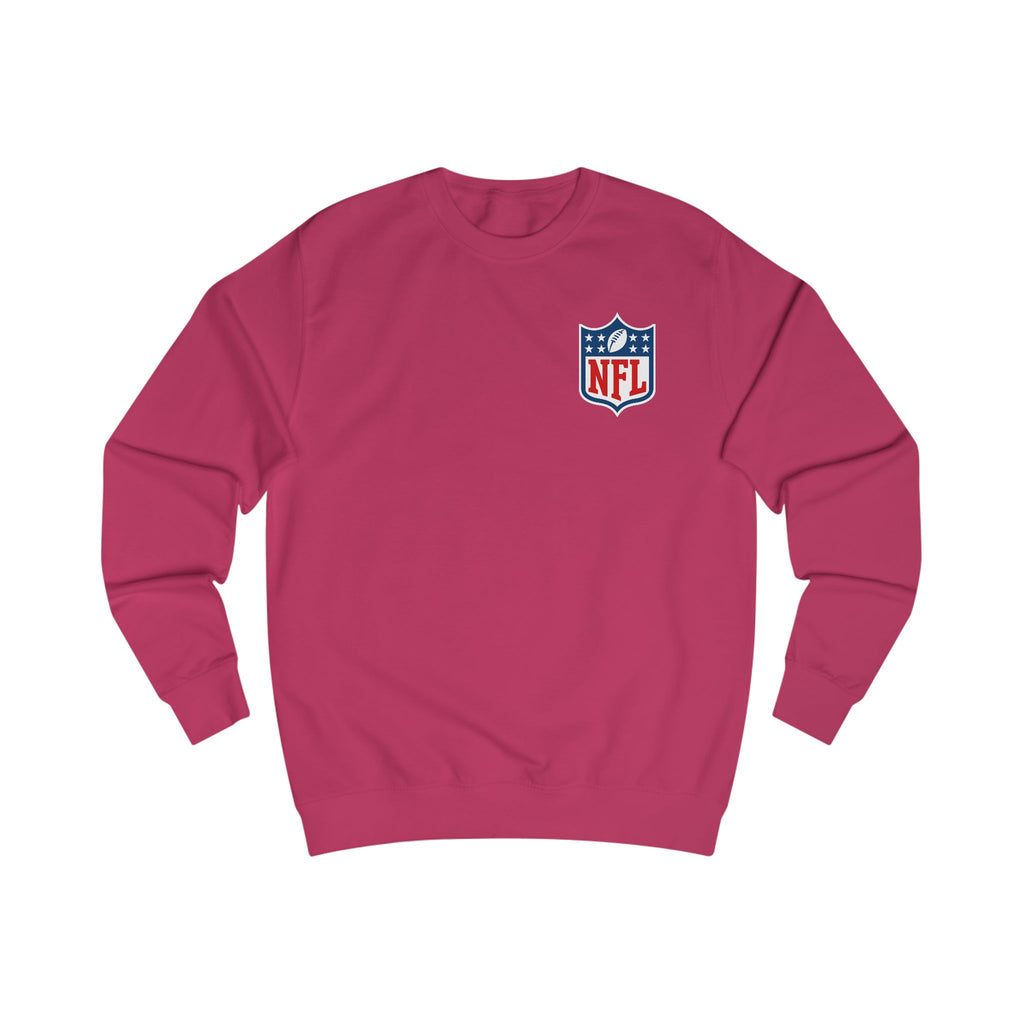 NFL Shield Logo Sweatshirt Small Chest Football Logo, White Crewneck
