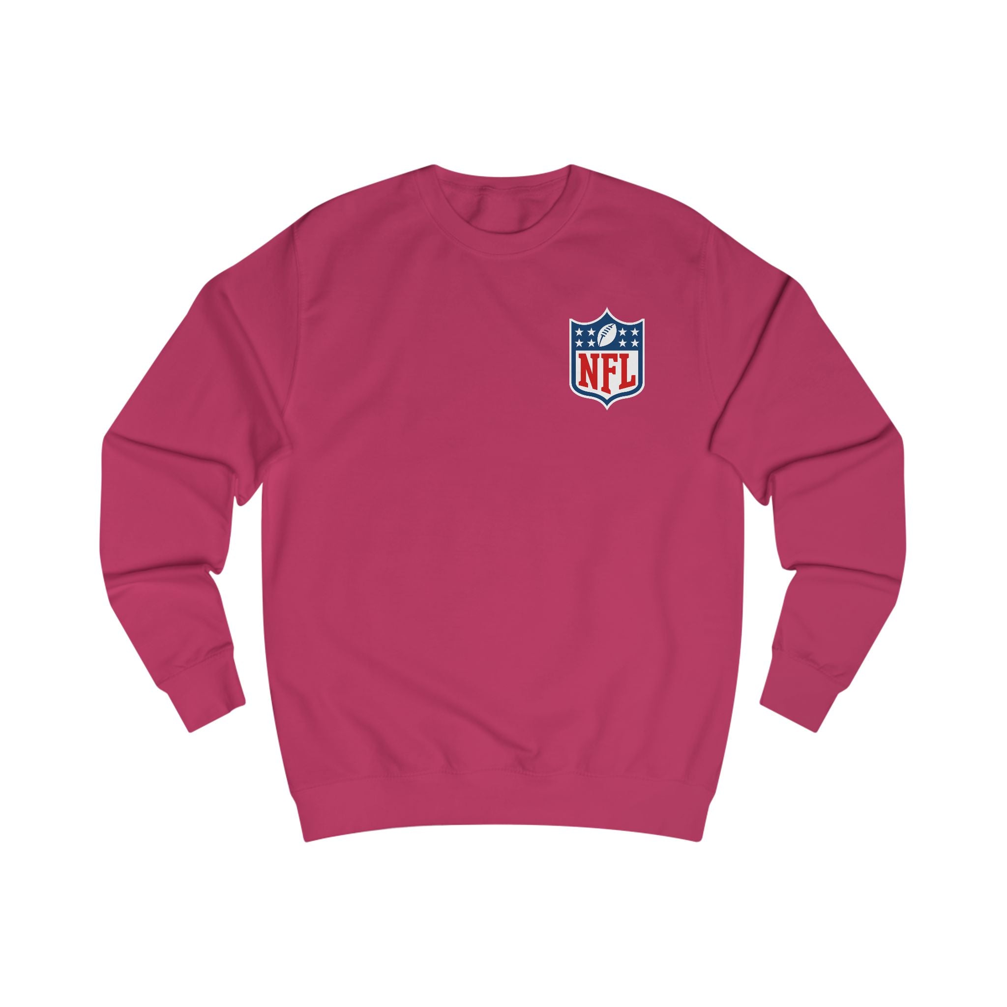 NFL Shield Logo Sweatshirt Small Chest Football Logo, White Crewneck