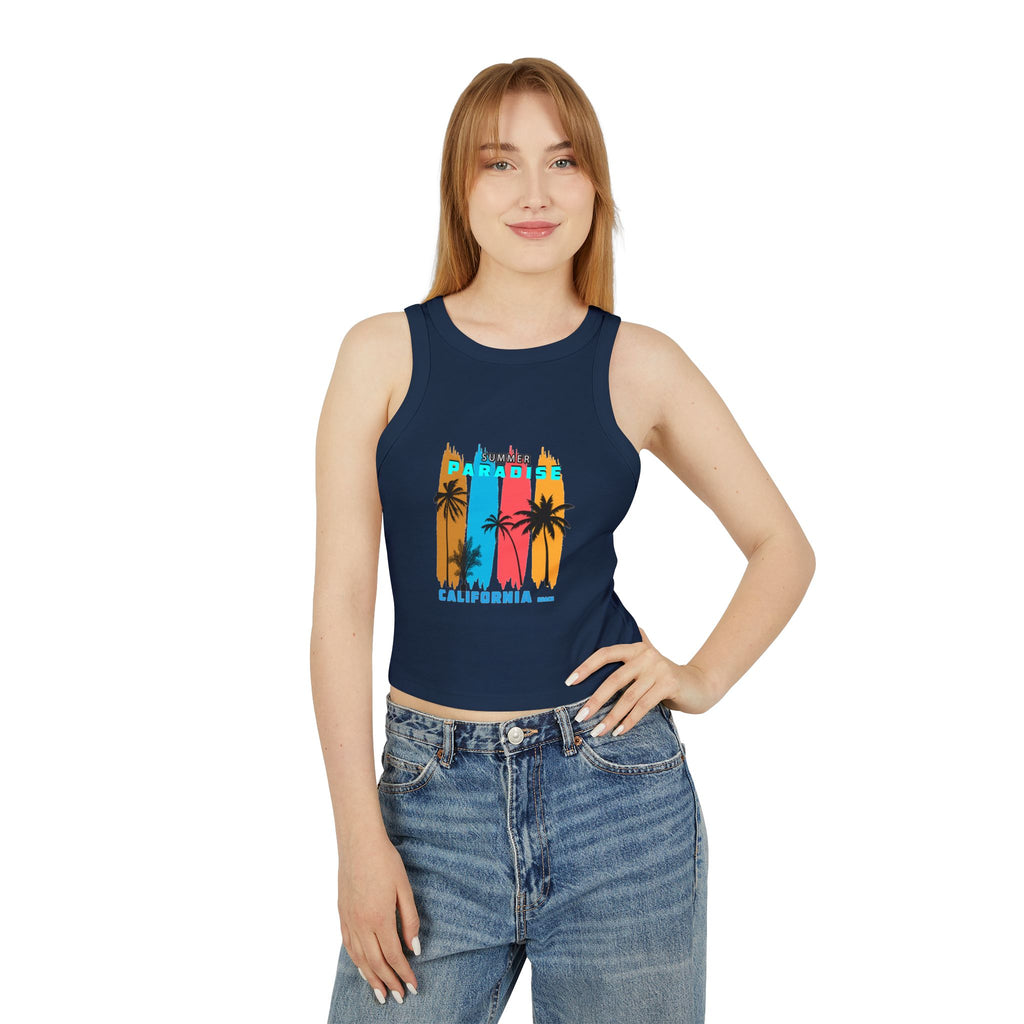 Paradise California Racer Tank Women's Summer Crop Tank