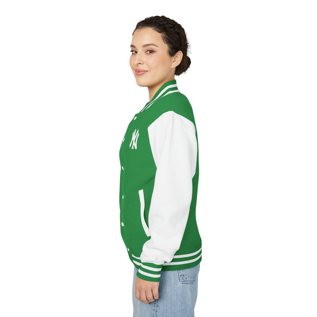 New York Letterman Jacket Varsity Style Red & White Baseball Jacket