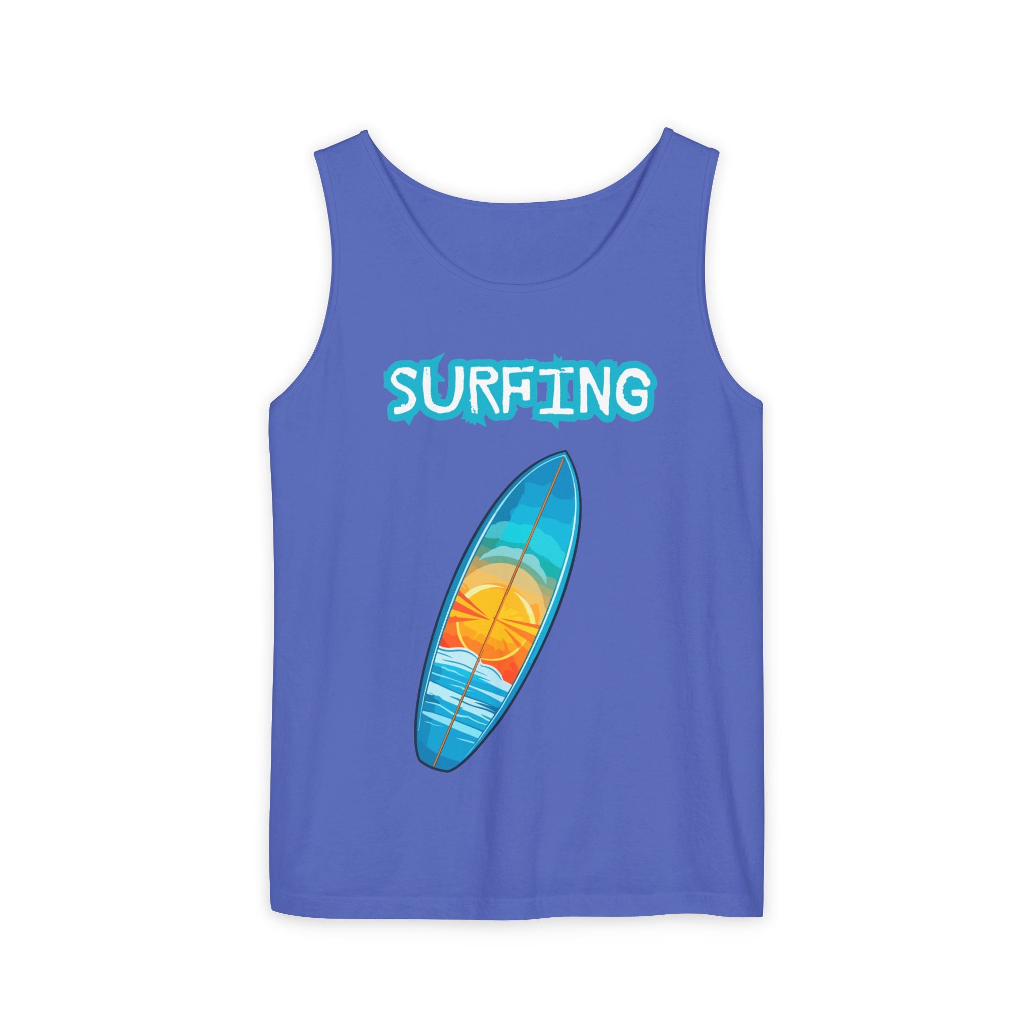 Surfing Tank Top  Sunset Surfboard Beach Tank for Surfers & Summer Lovers