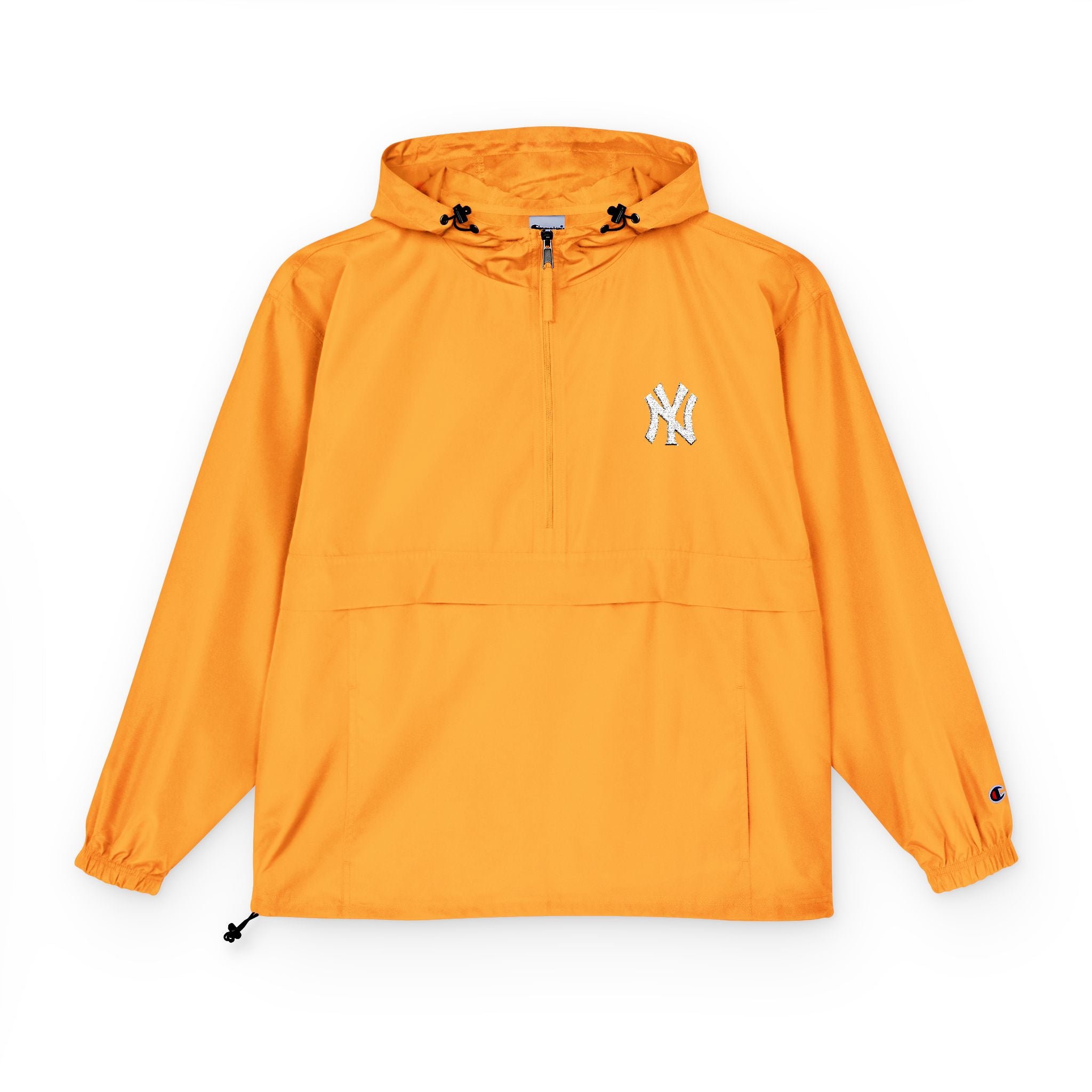 Orange Packable Anorak Jacket  Lightweight Windbreaker with Hood