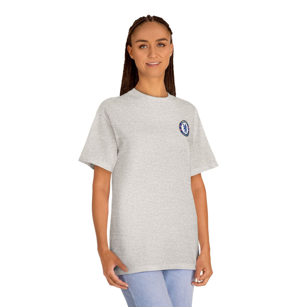Chelsea Football Club Tee Minimal Crest Front & CHELSEA Back