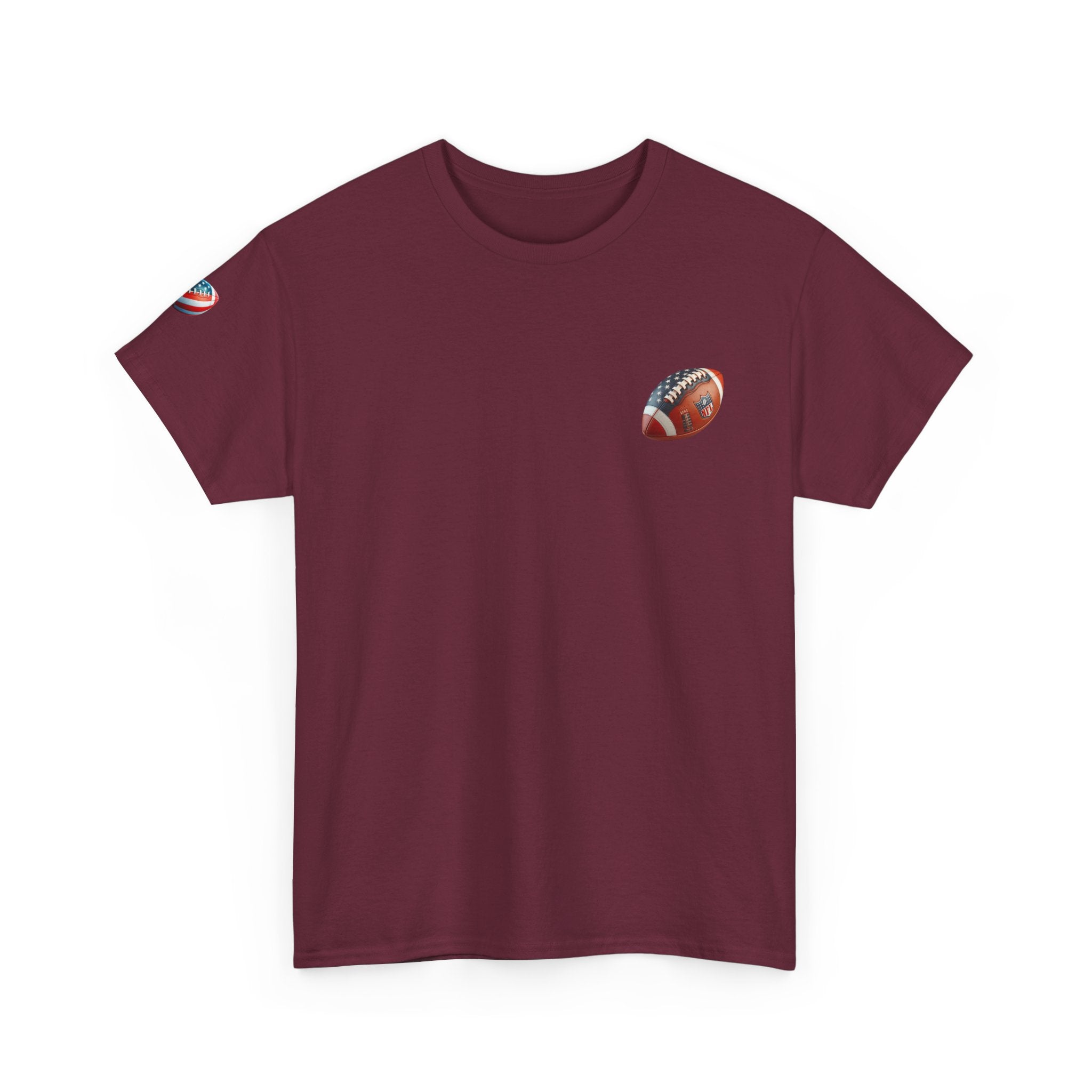 Skull Helmet Football Tee — Grunge Athletic Graphic T‑Shirt