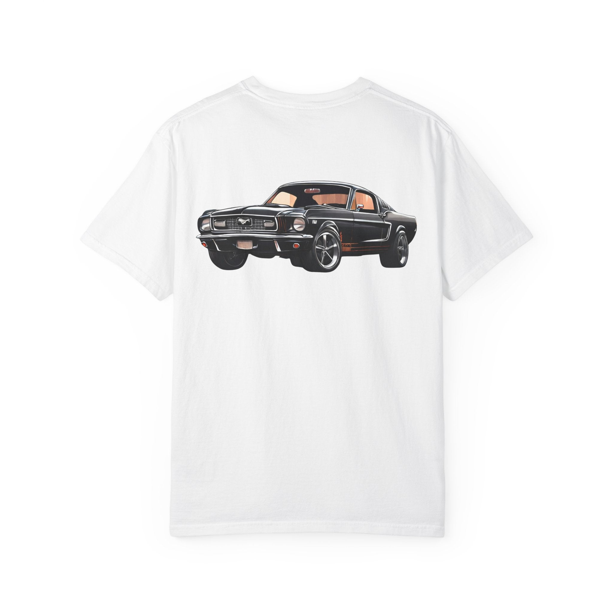 Classic Muscle Car T-Shirt | Vintage Black Mustang Illustration