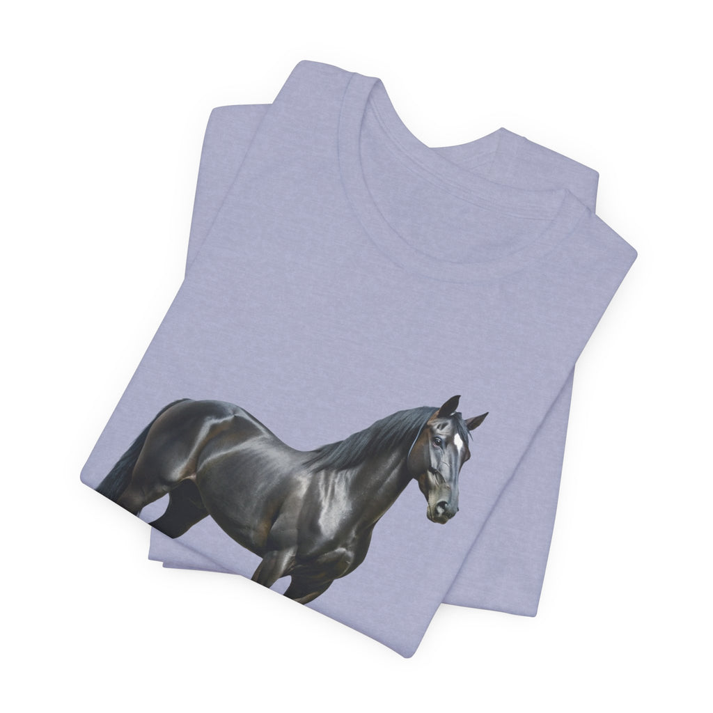 Black Mustang Horse and Classic Mustang Car Tee | Vintage Muscle Car Shirt
