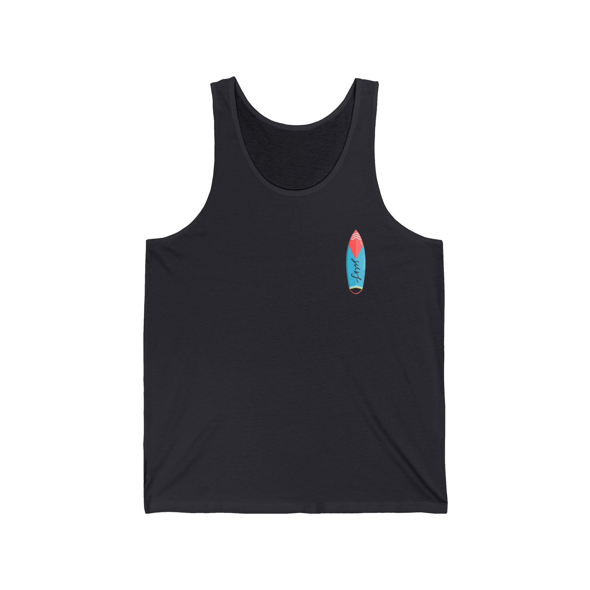 California Surf Tank Top 'Super Surfer' Vintage Beach Surfboard Design