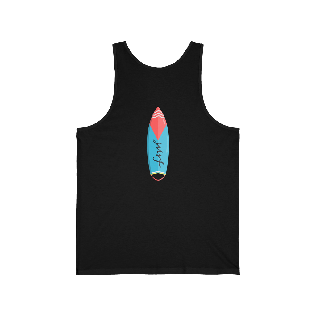 California Super Surfer Tank Top  Retro Surfboard Beach Tank