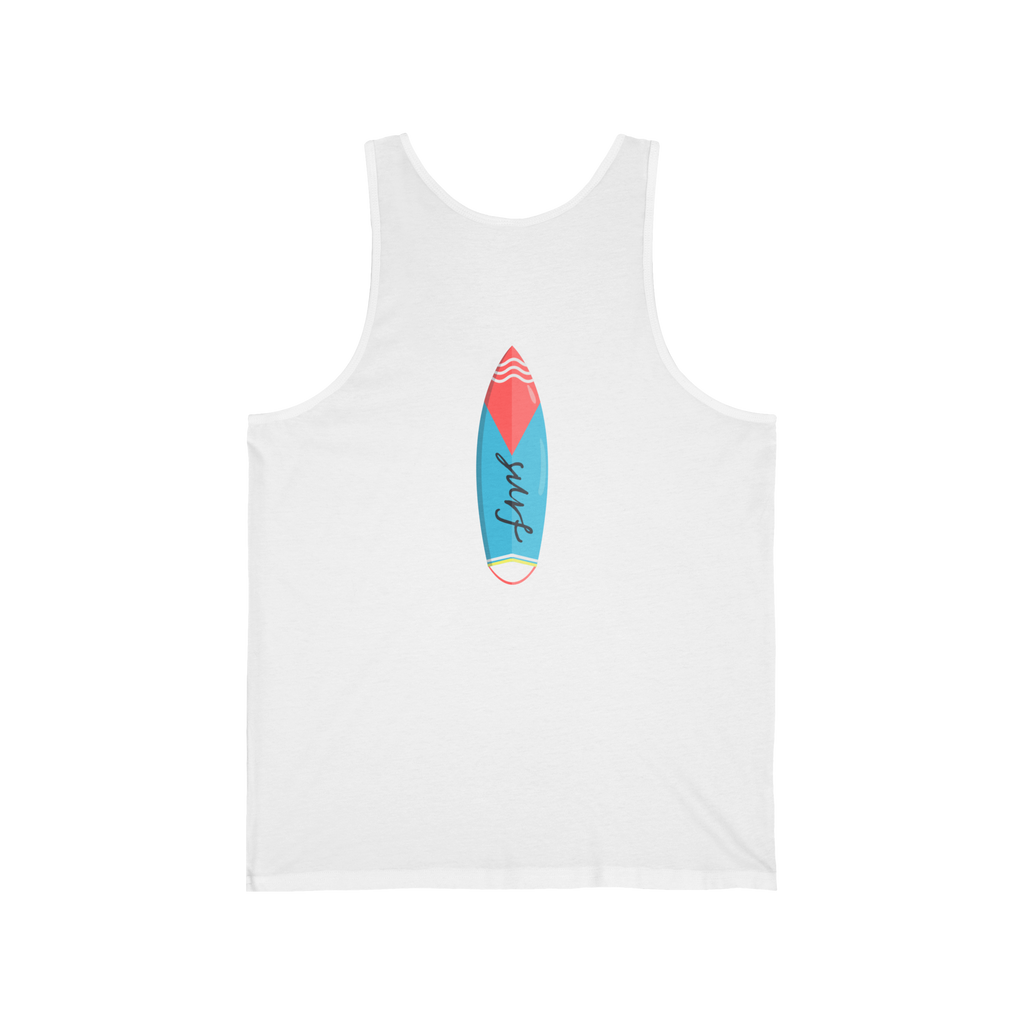 California Super Surfer Tank Top  Retro Surfboard Beach Tank