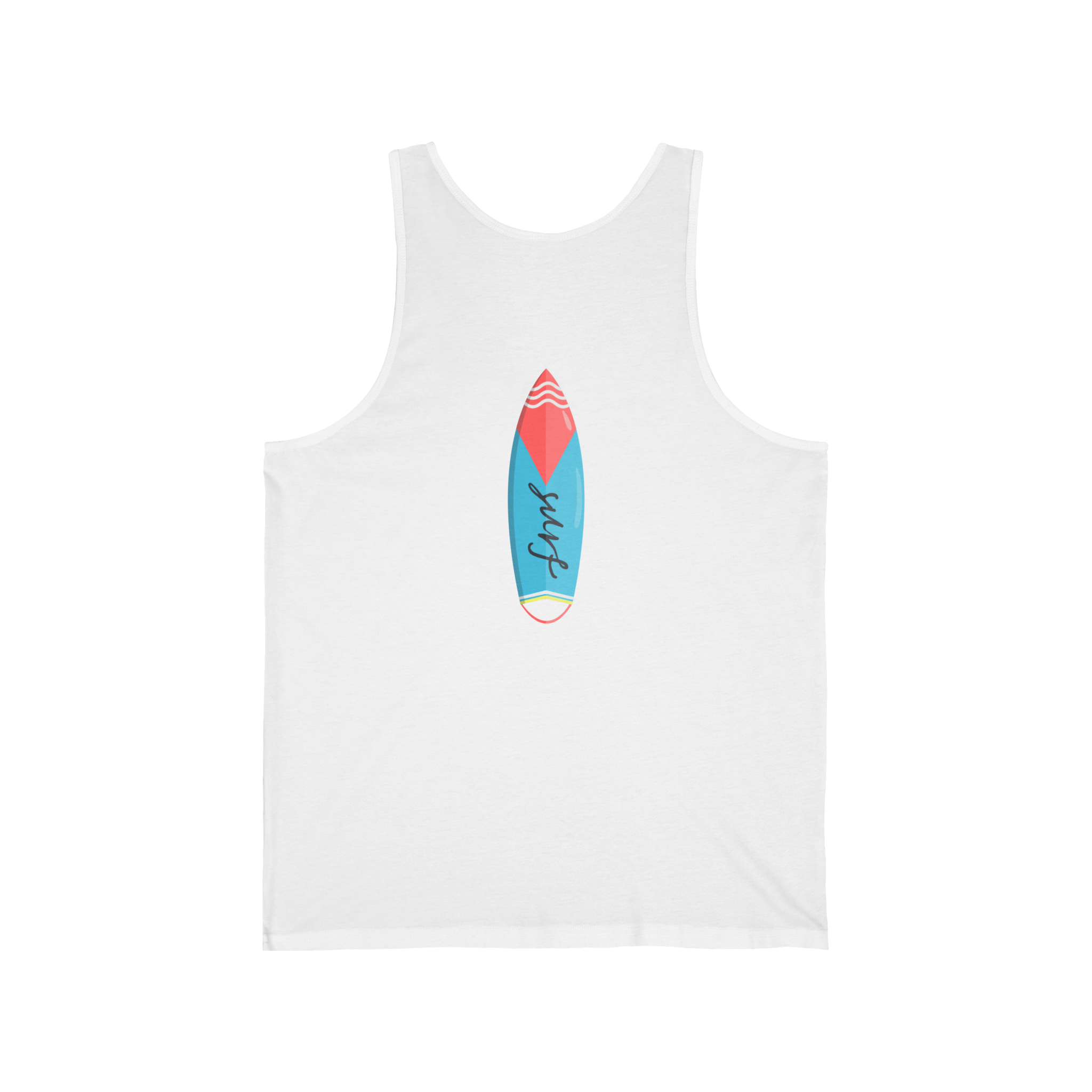 California Super Surfer Tank Top  Retro Surfboard Beach Tank