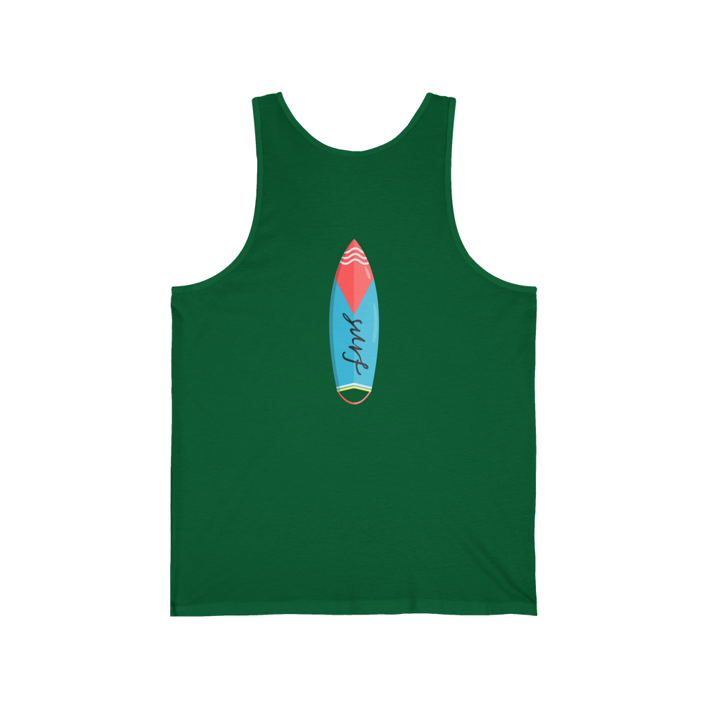 California Super Surfer Tank Top  Retro Surfboard Beach Tank