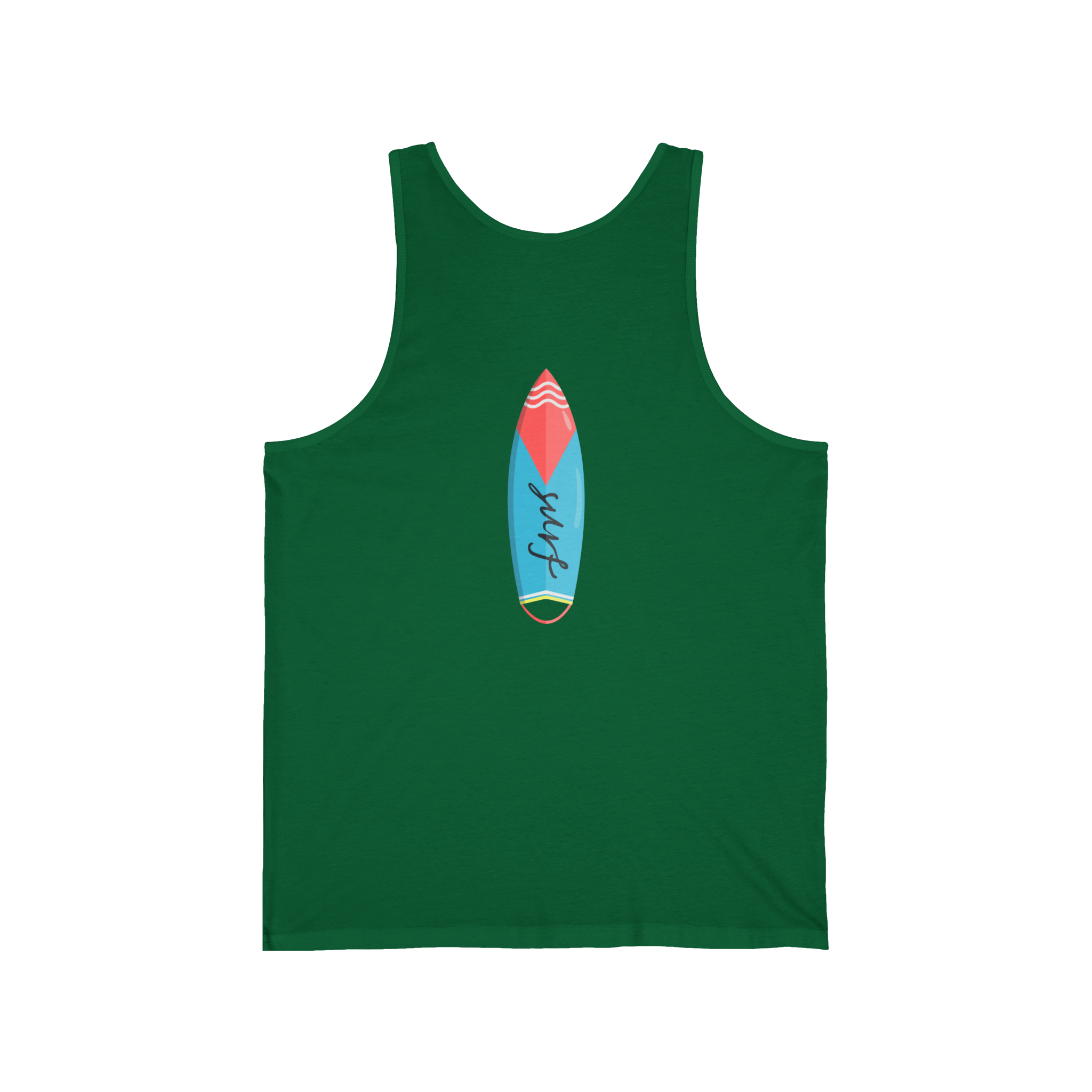 California Super Surfer Tank Top  Retro Surfboard Beach Tank