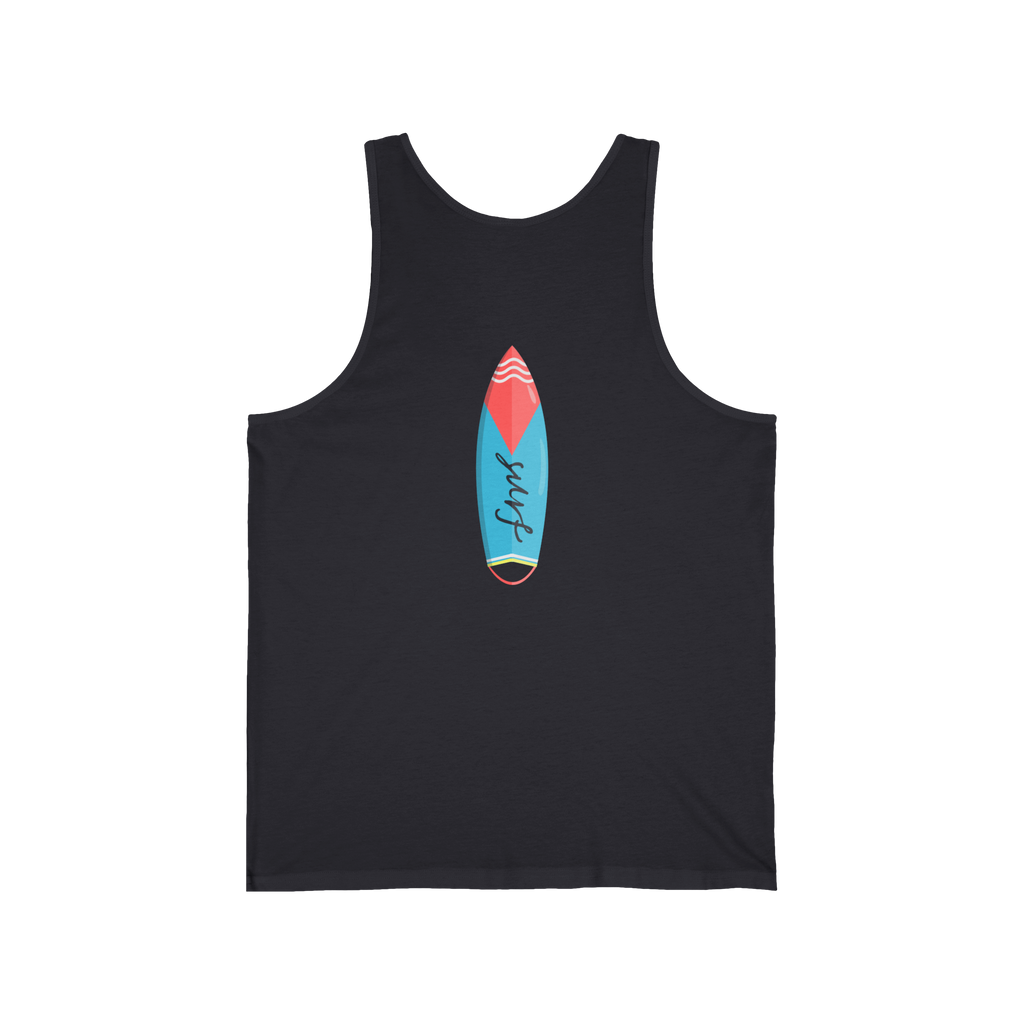 California Super Surfer Tank Top  Retro Surfboard Beach Tank