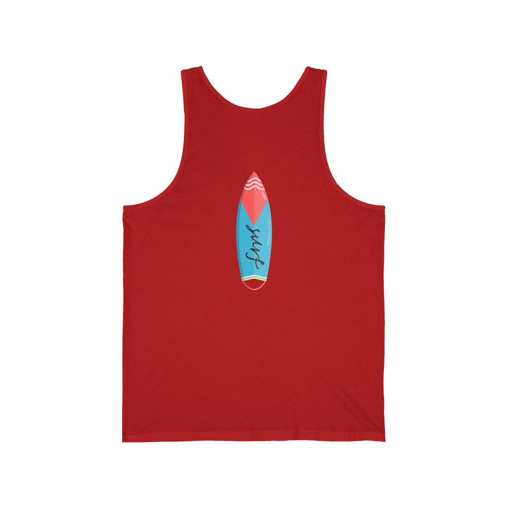 California Super Surfer Tank Top  Retro Surfboard Beach Tank