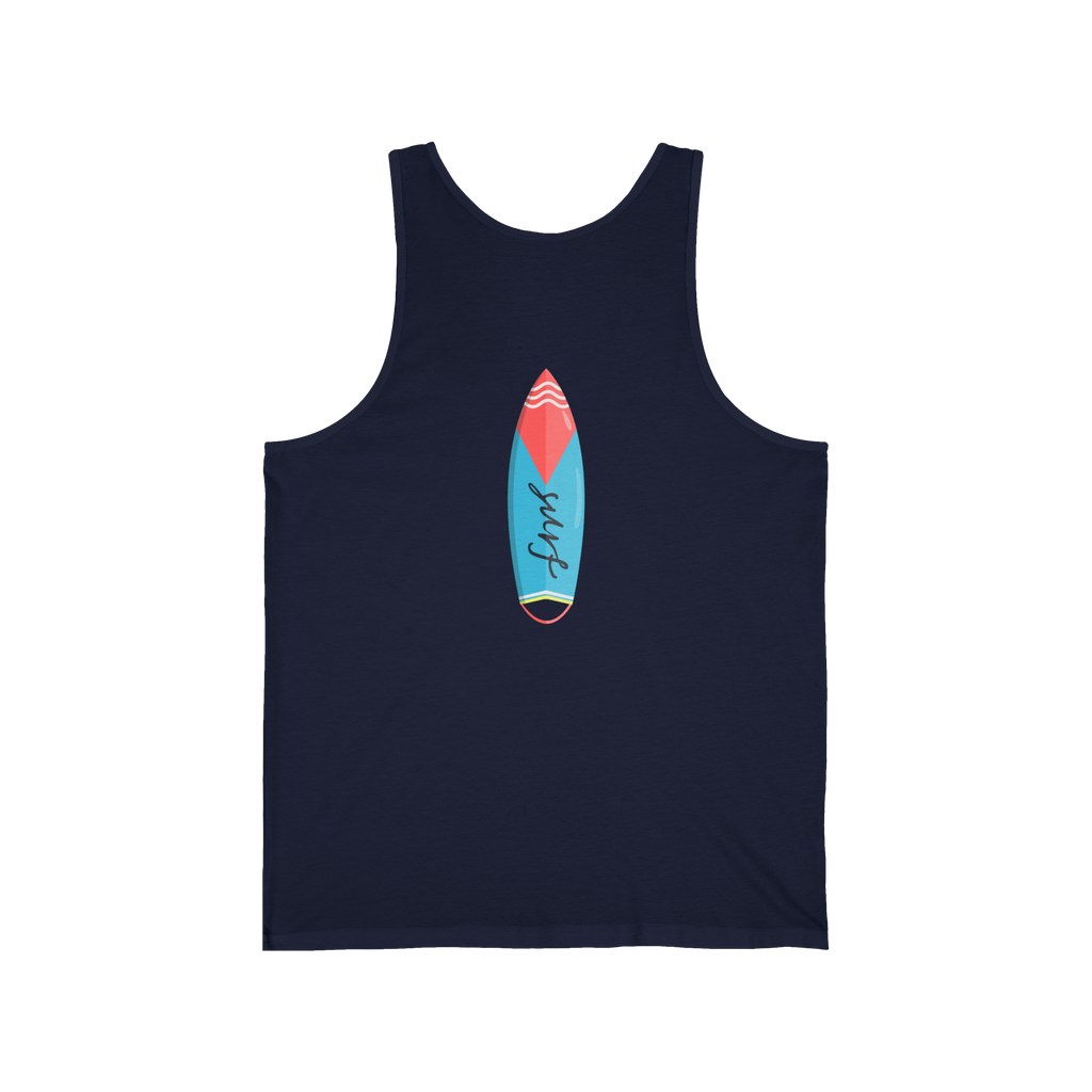 California Super Surfer Tank Top  Retro Surfboard Beach Tank