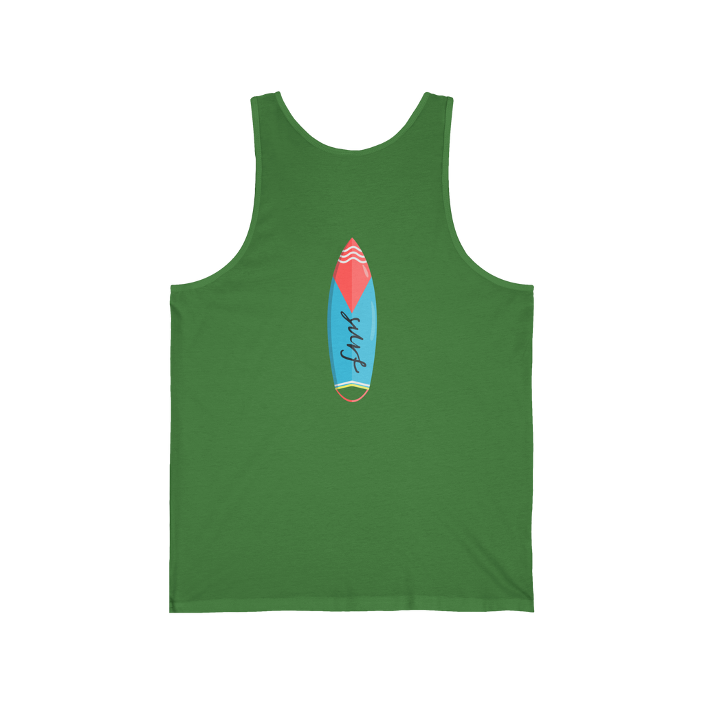 California Super Surfer Tank Top  Retro Surfboard Beach Tank