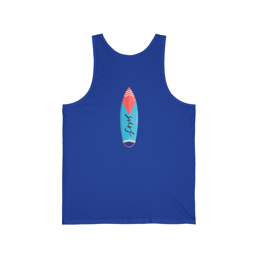 California Super Surfer Tank Top  Retro Surfboard Beach Tank